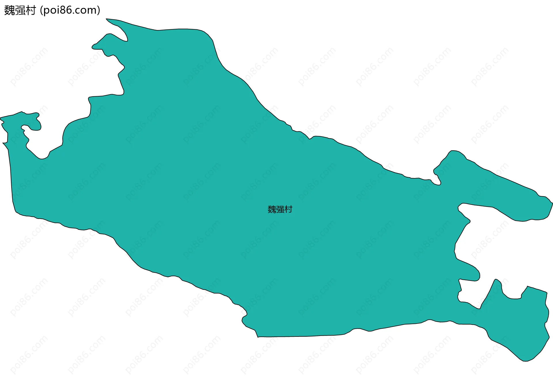 魏强村边界地图