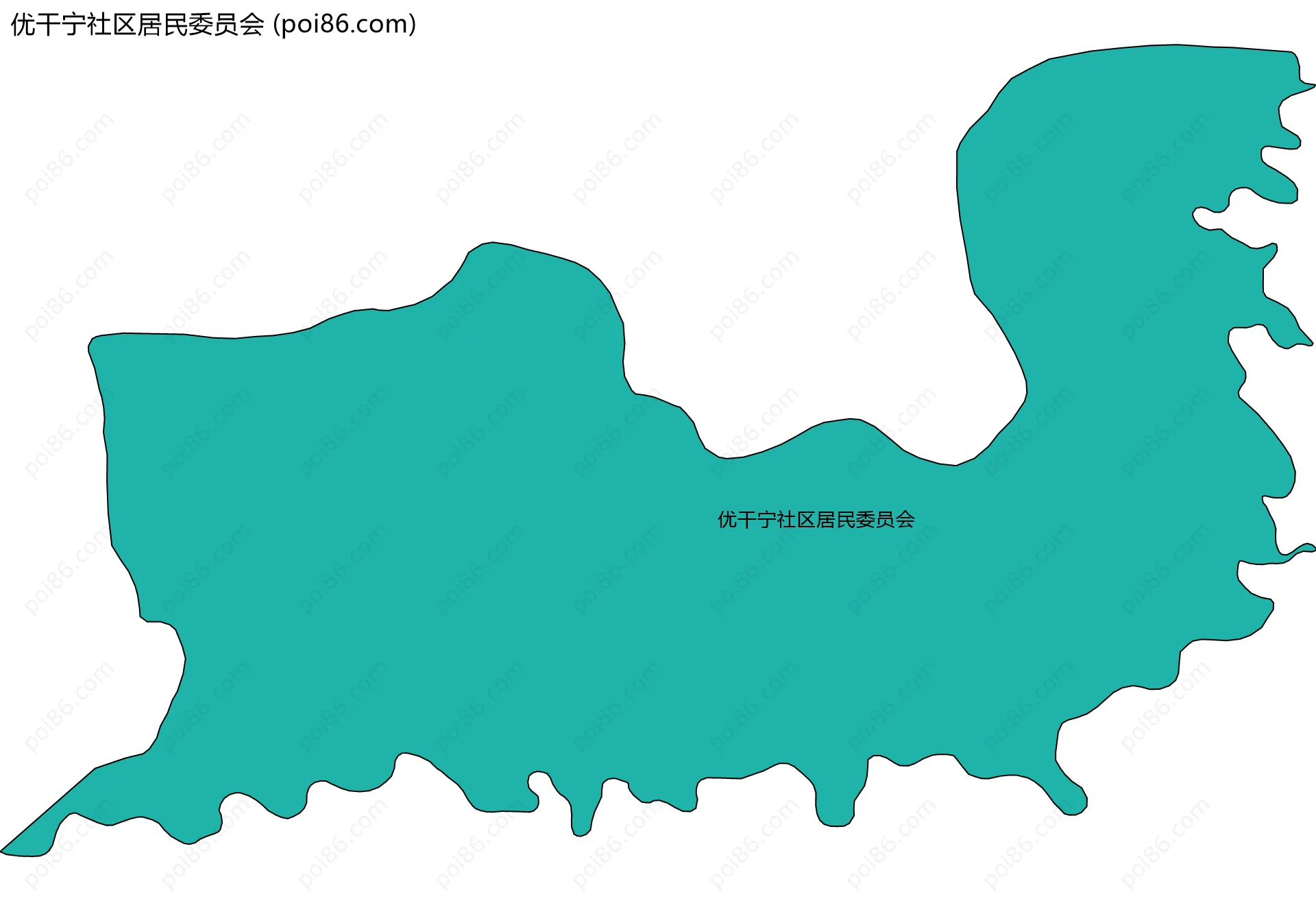 优干宁社区居民委员会边界地图