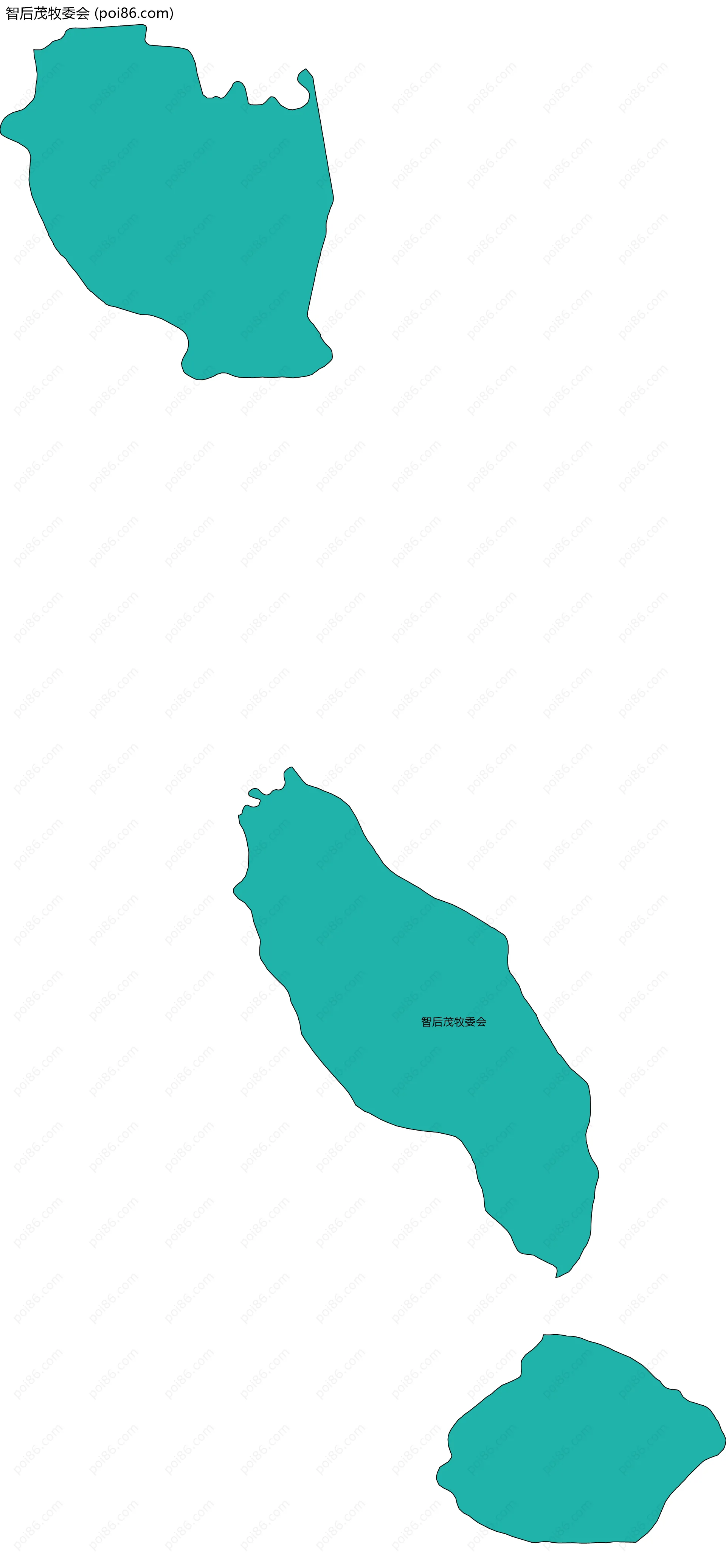 智后茂牧委会边界地图