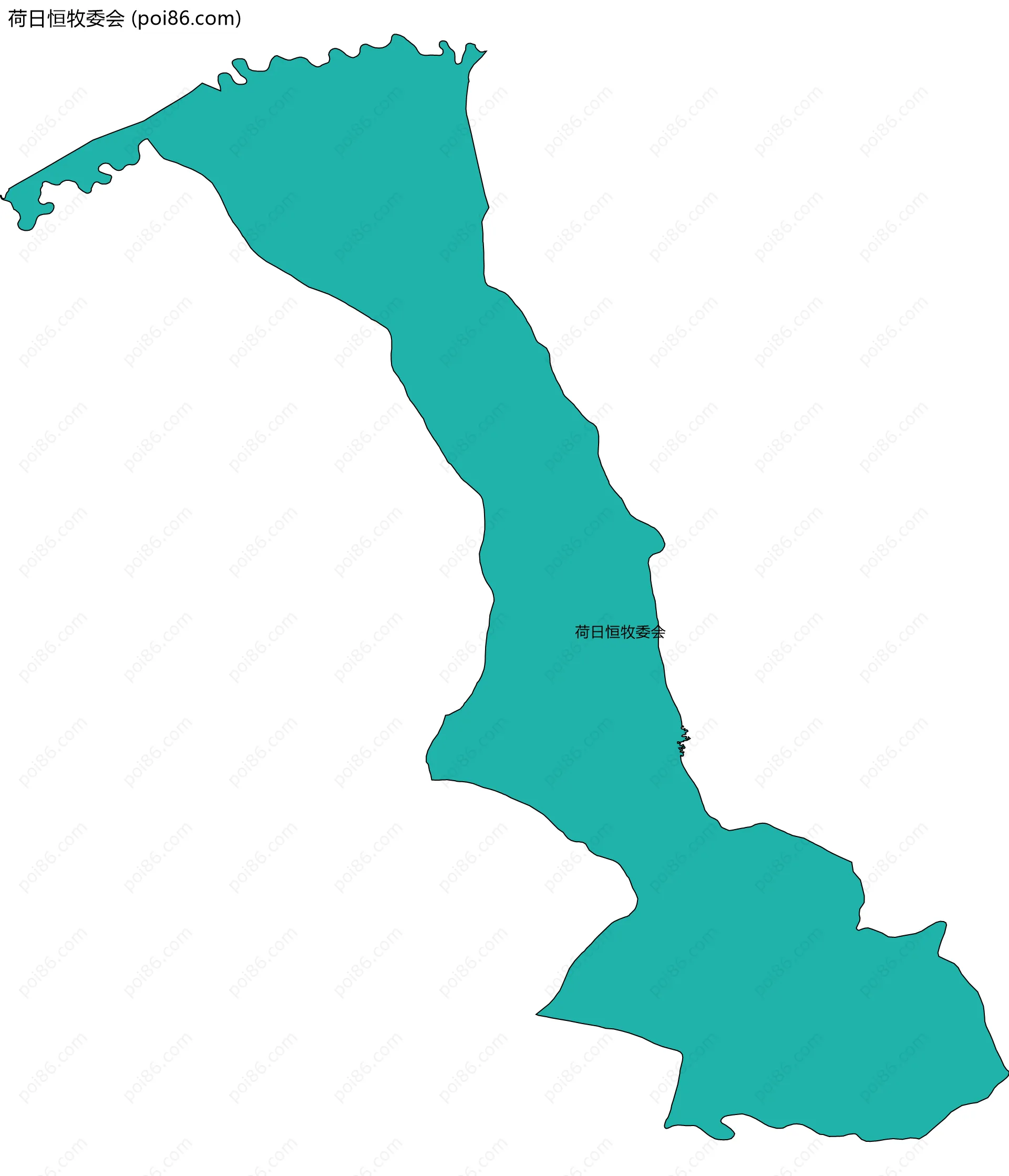 荷日恒牧委会边界地图