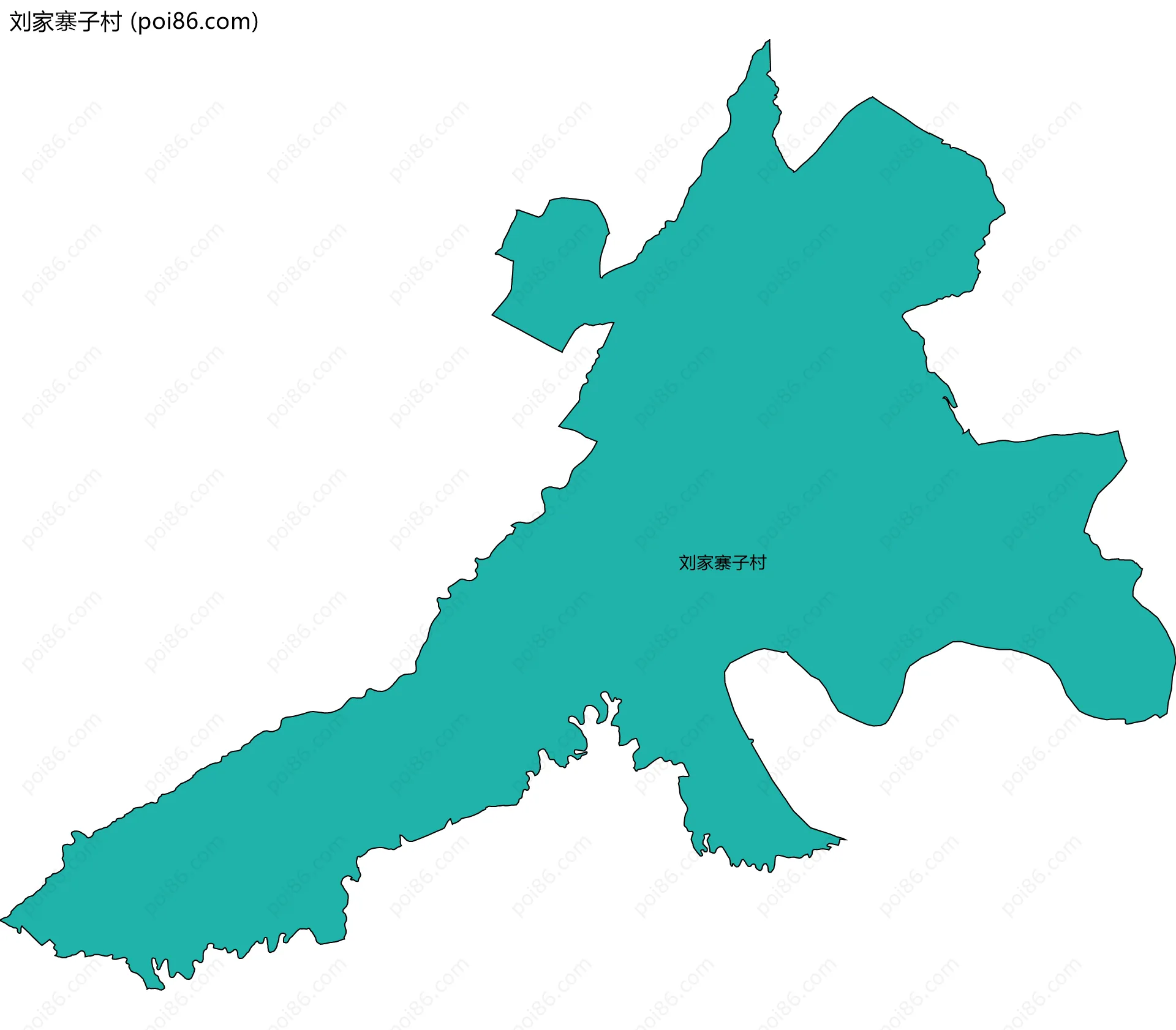 刘家寨子村边界地图