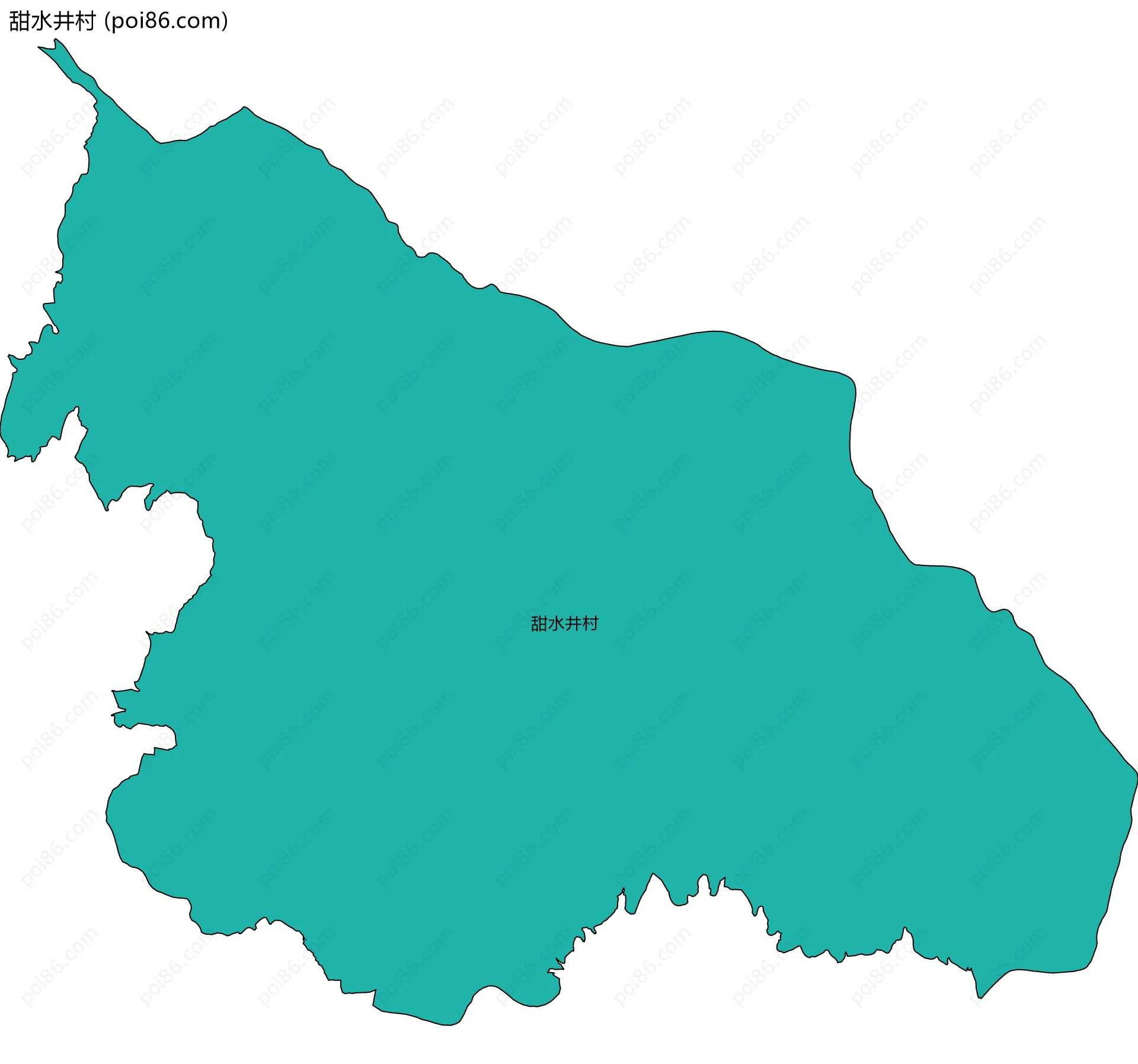 甜水井村边界地图