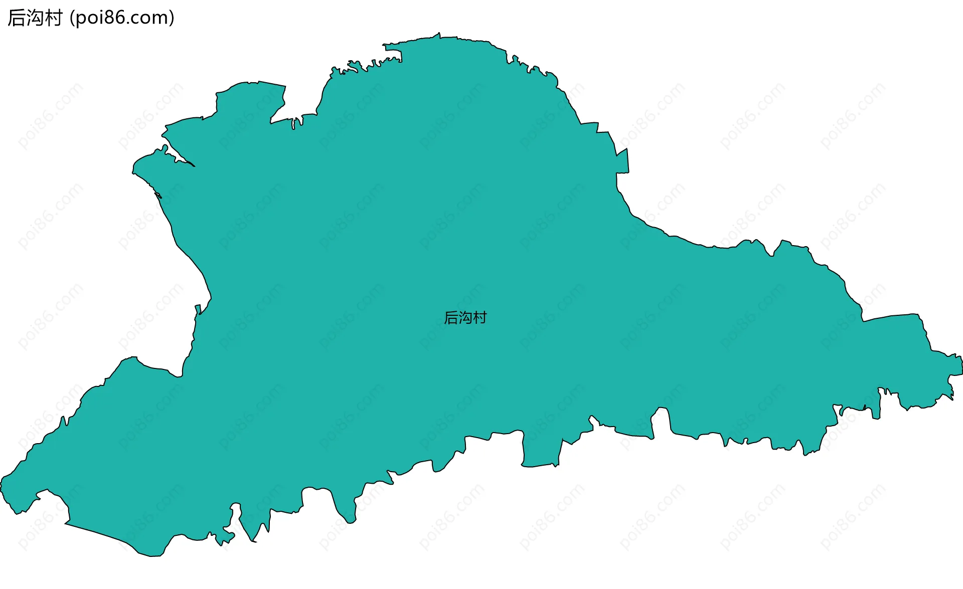 后沟村边界地图