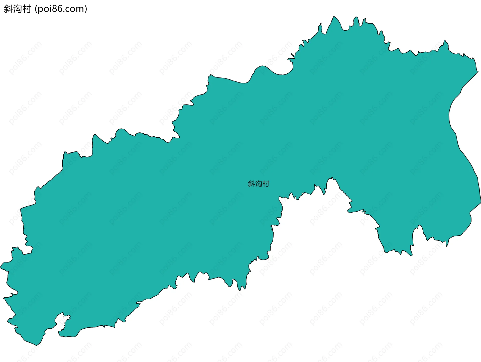 斜沟村边界地图
