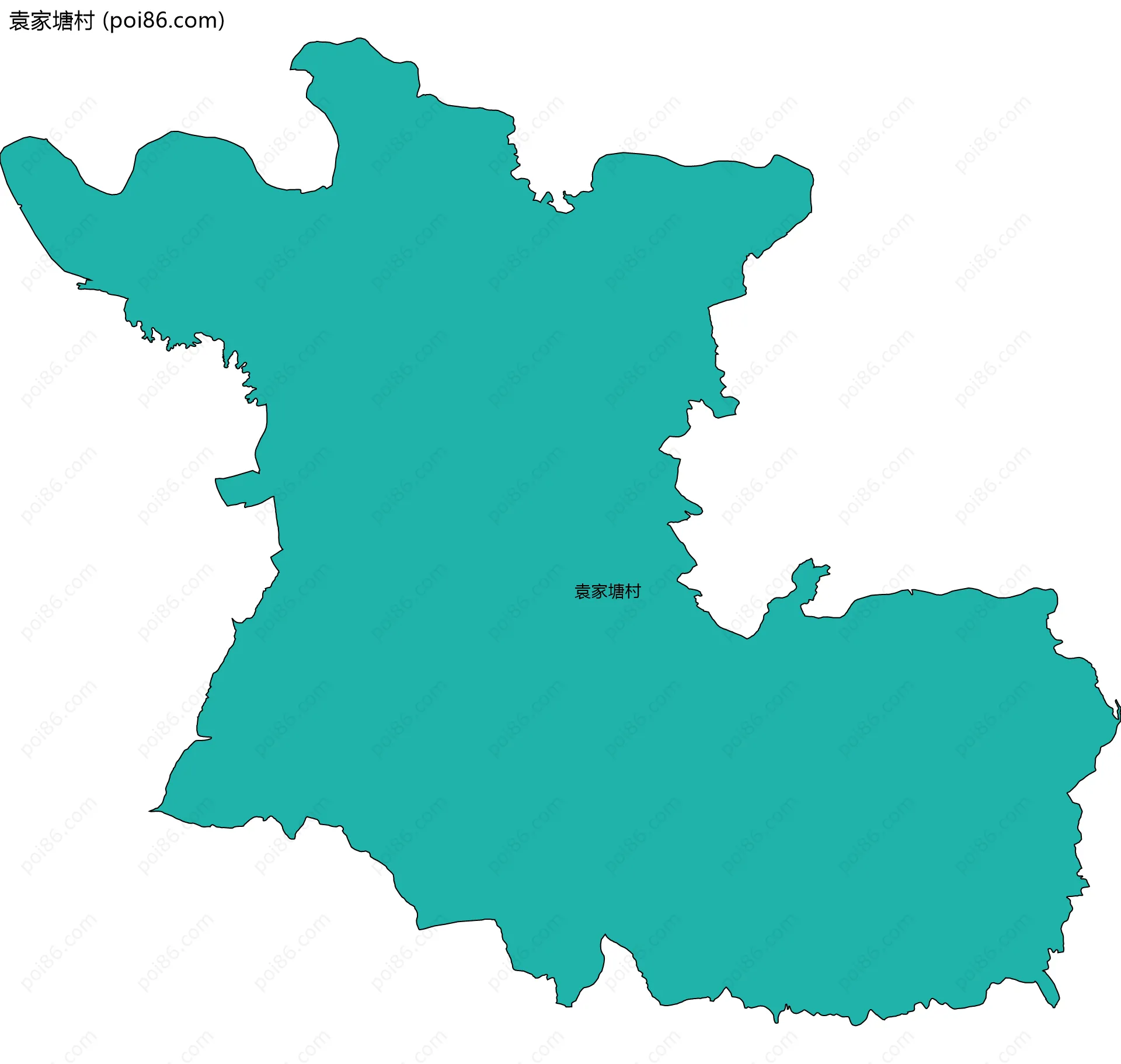 袁家塘村边界地图