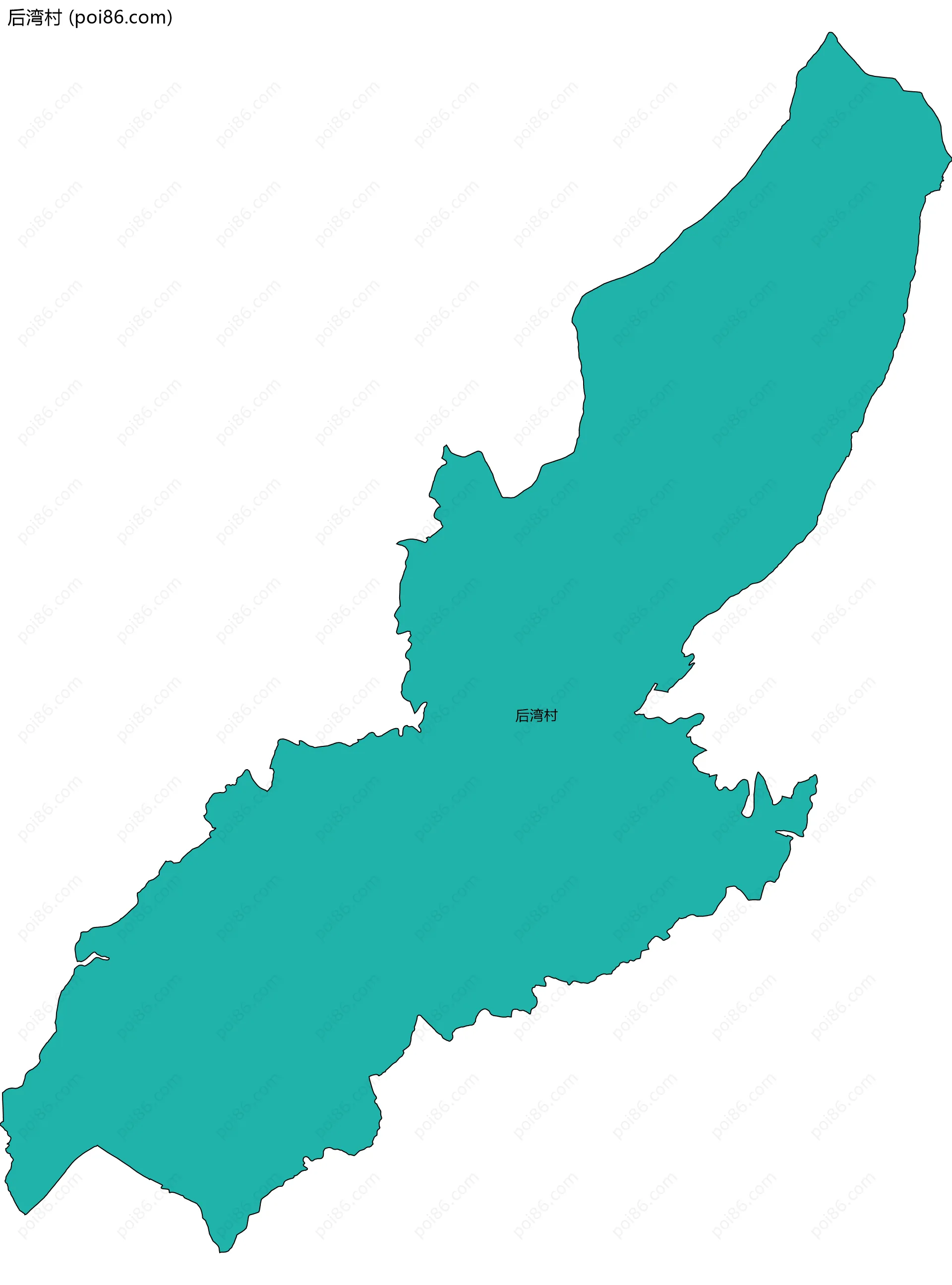 后湾村边界地图