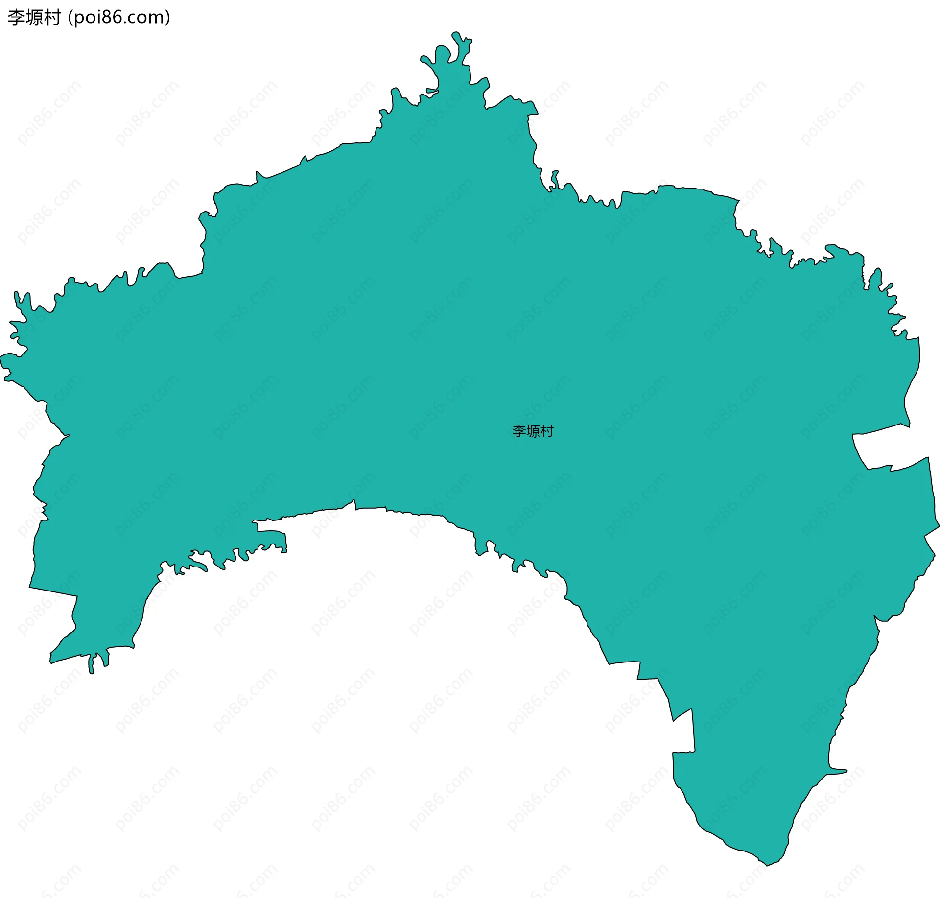 李塬村边界地图