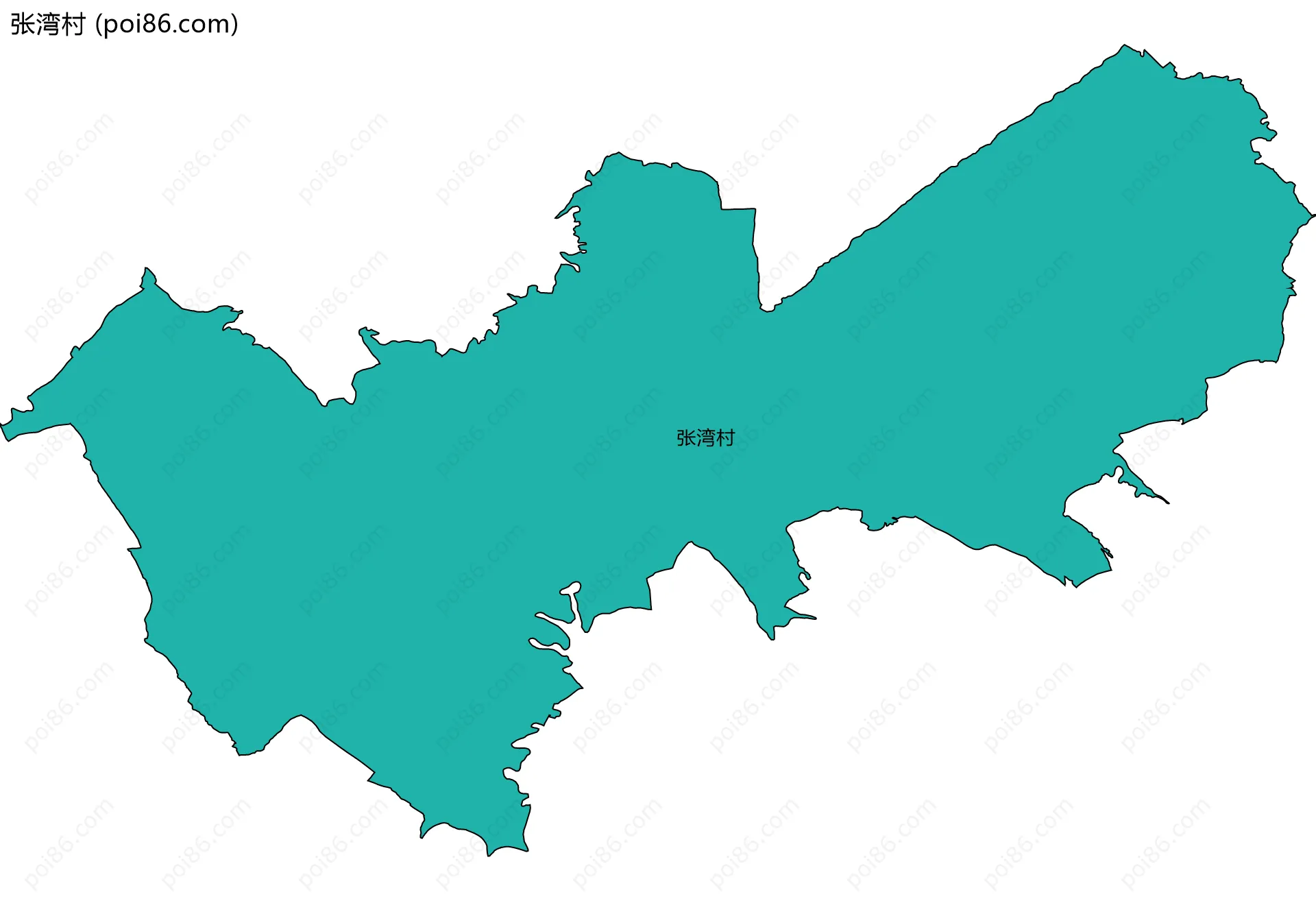 张湾村边界地图