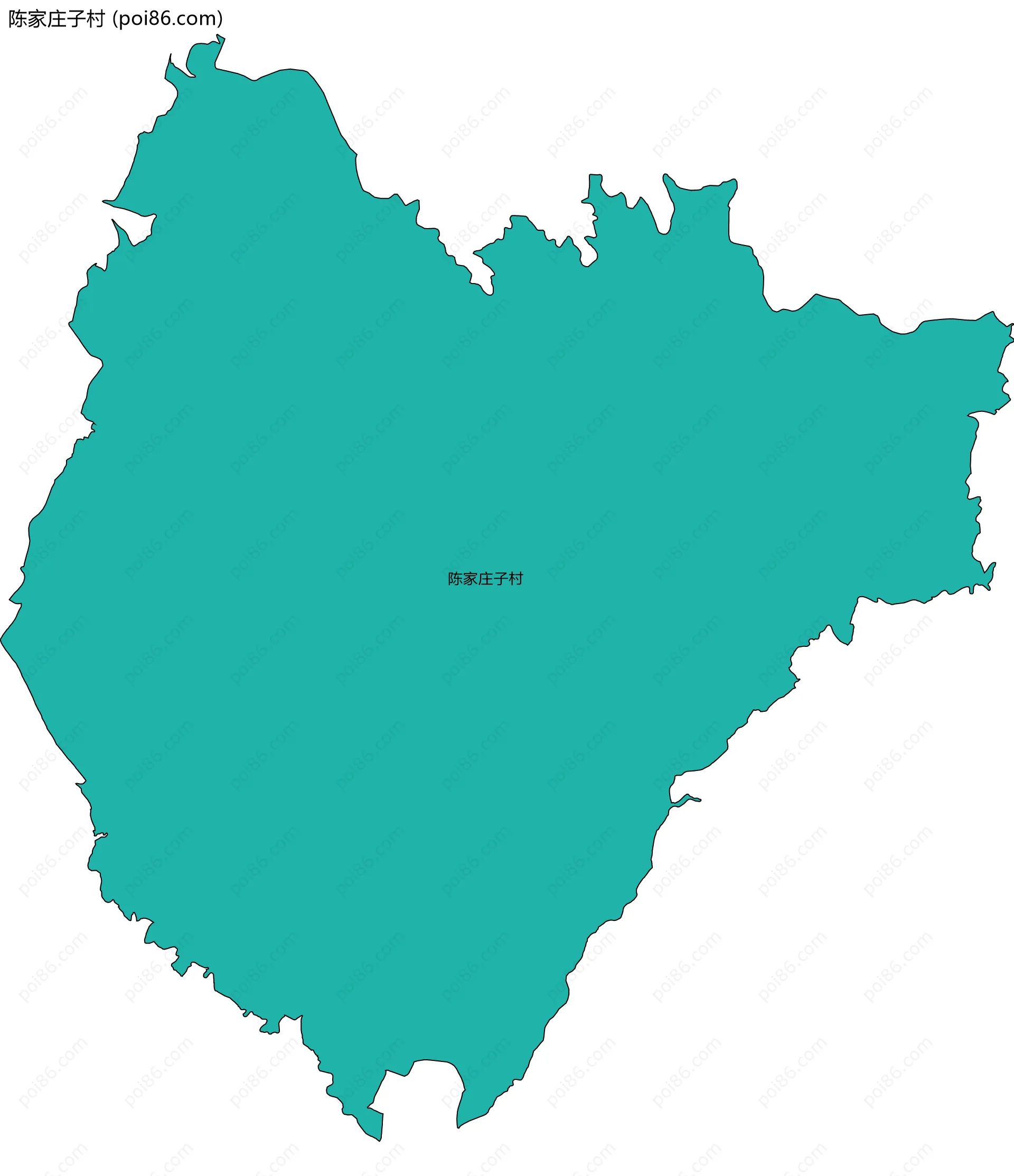 陈家庄子村边界地图