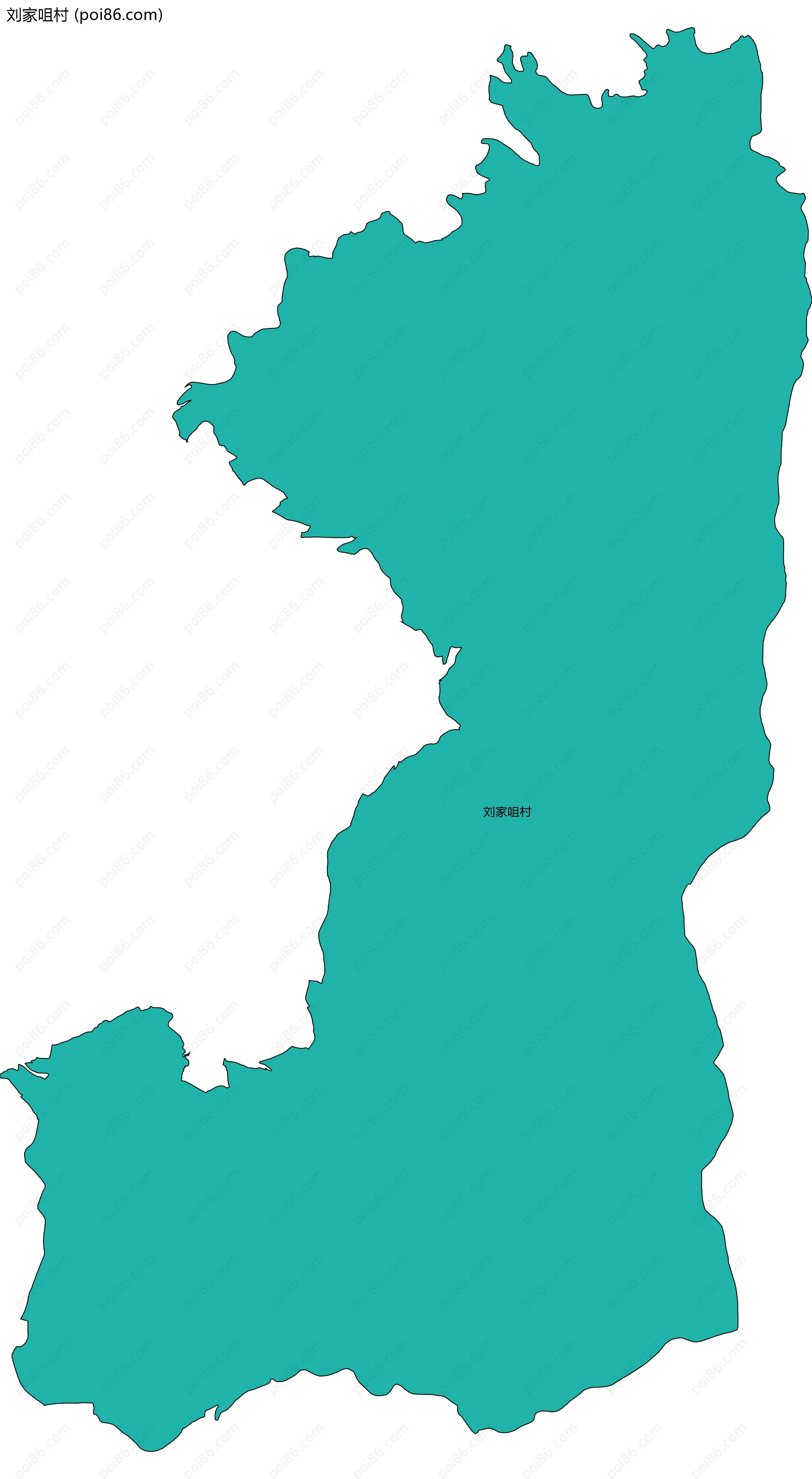 刘家咀村边界地图