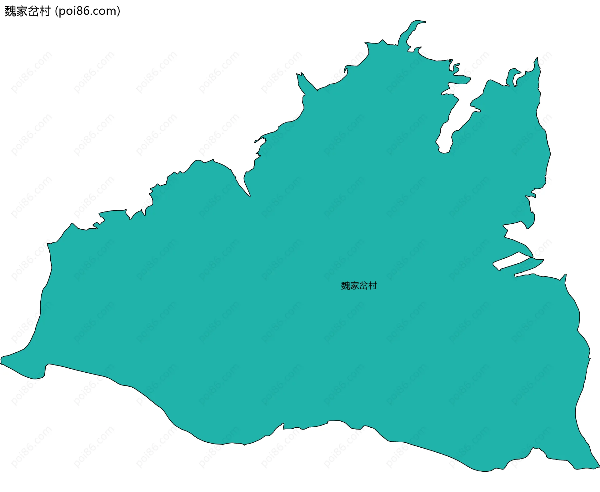 魏家岔村边界地图