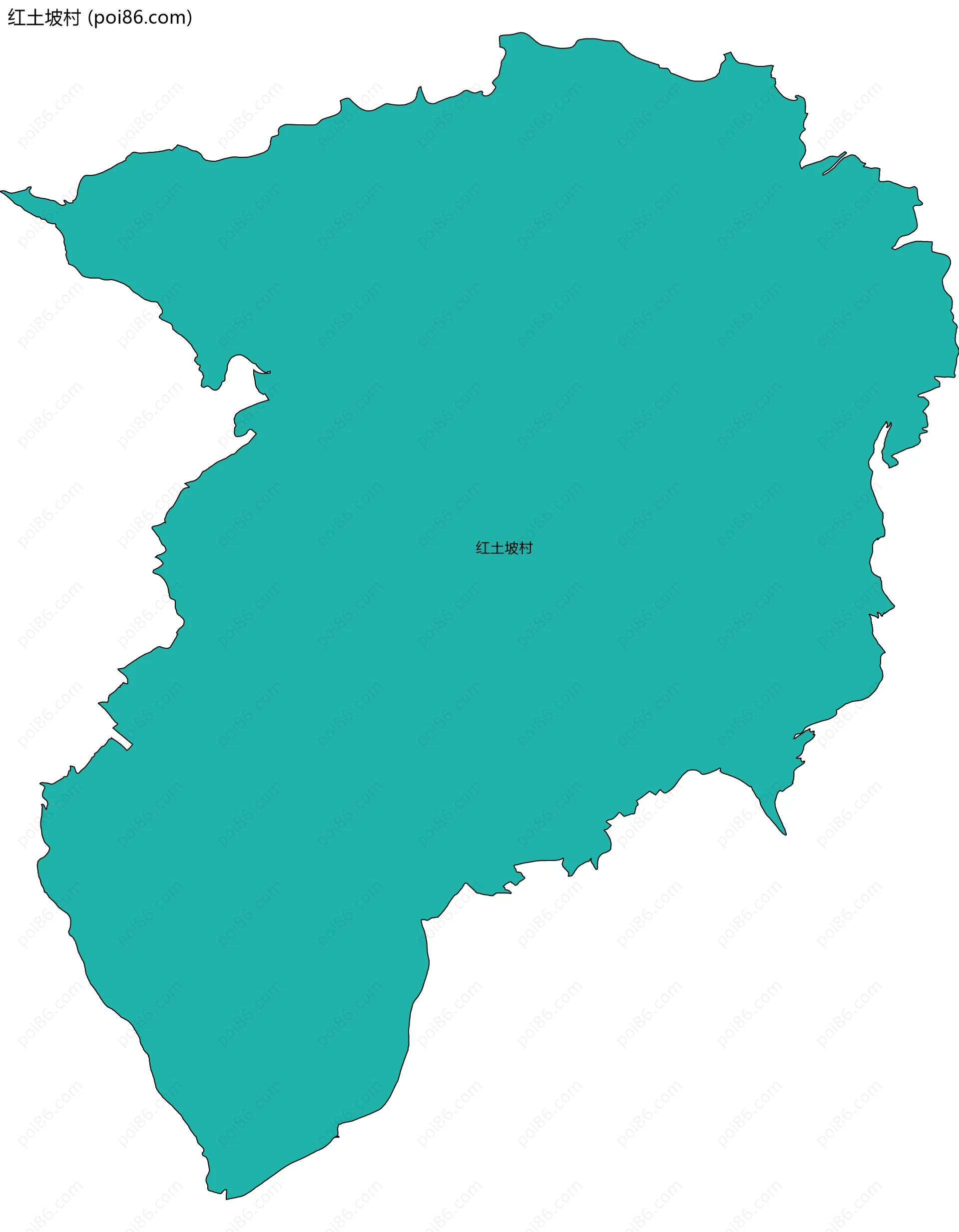 红土坡村边界地图