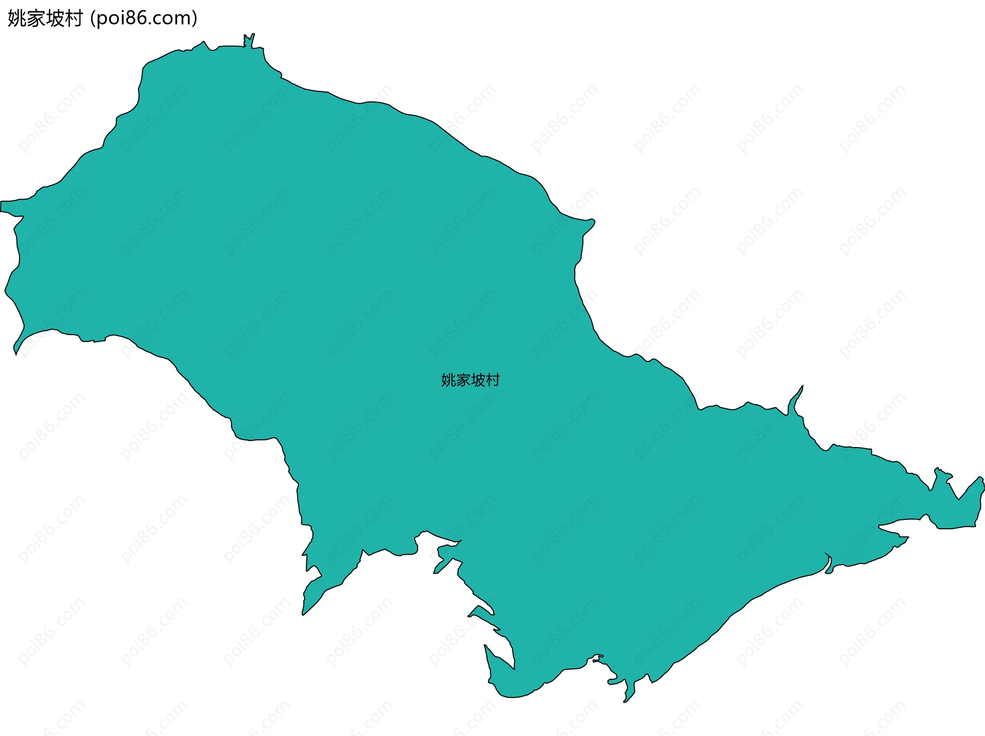 姚家坡村边界地图