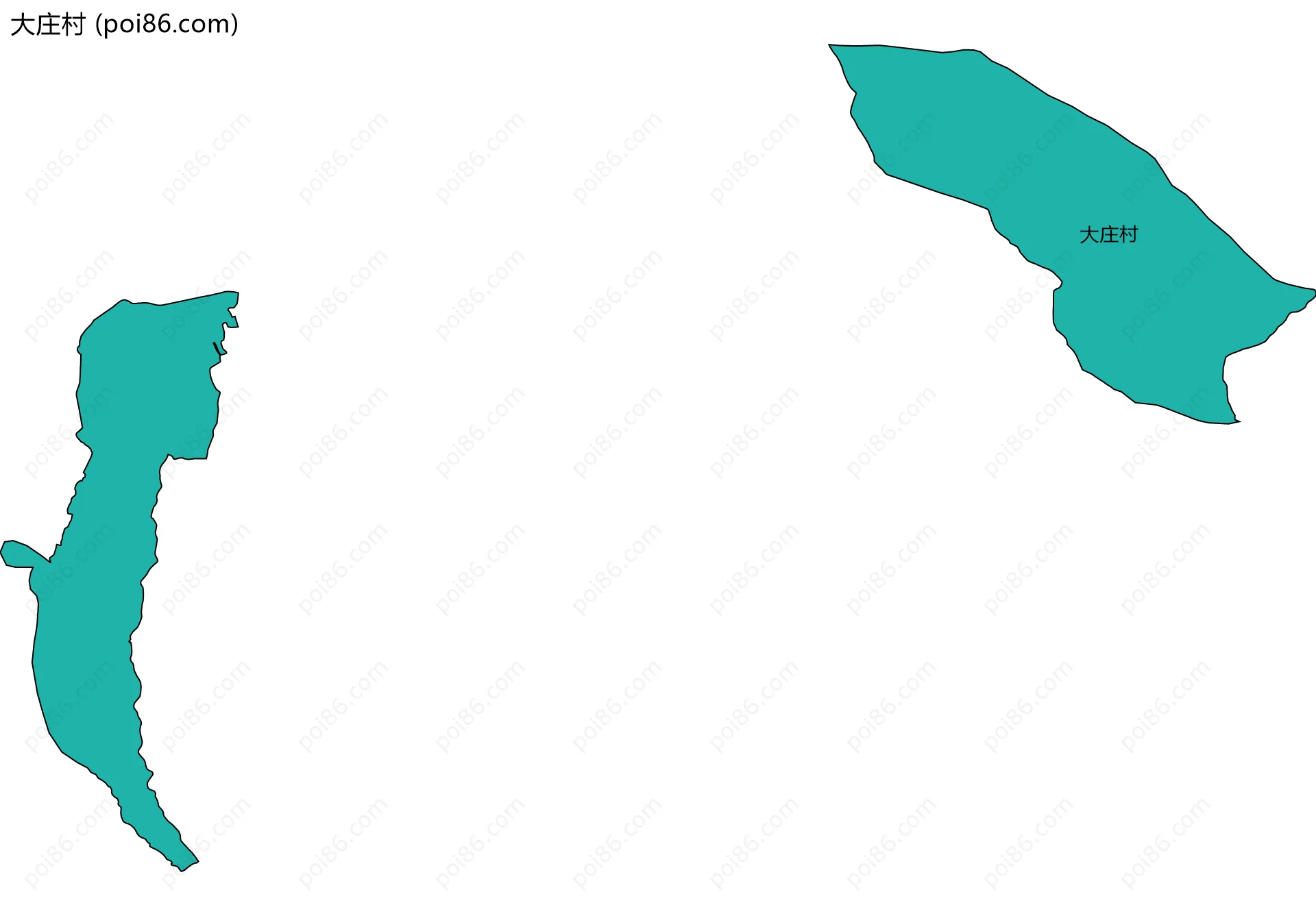 大庄村边界地图