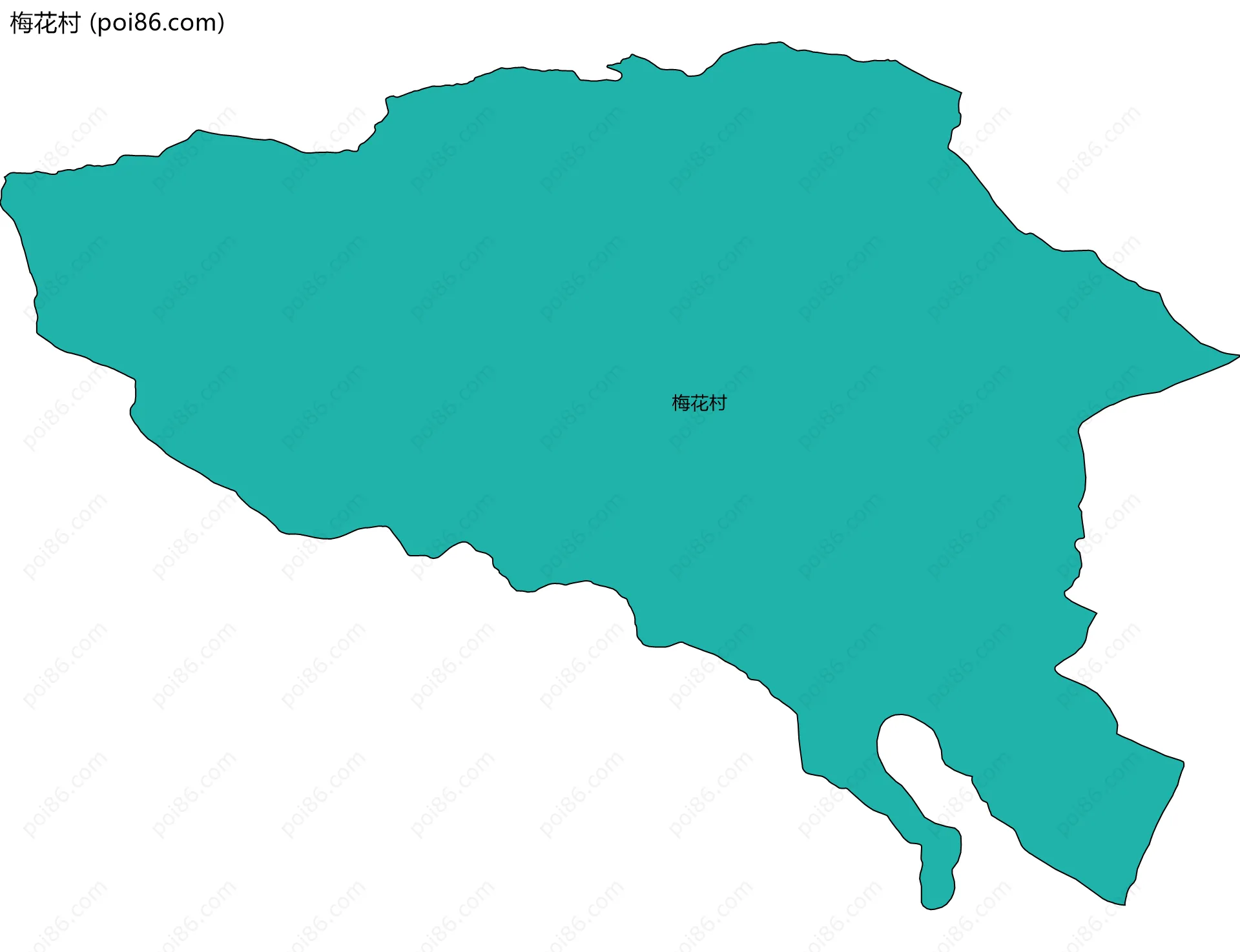 梅花村边界地图