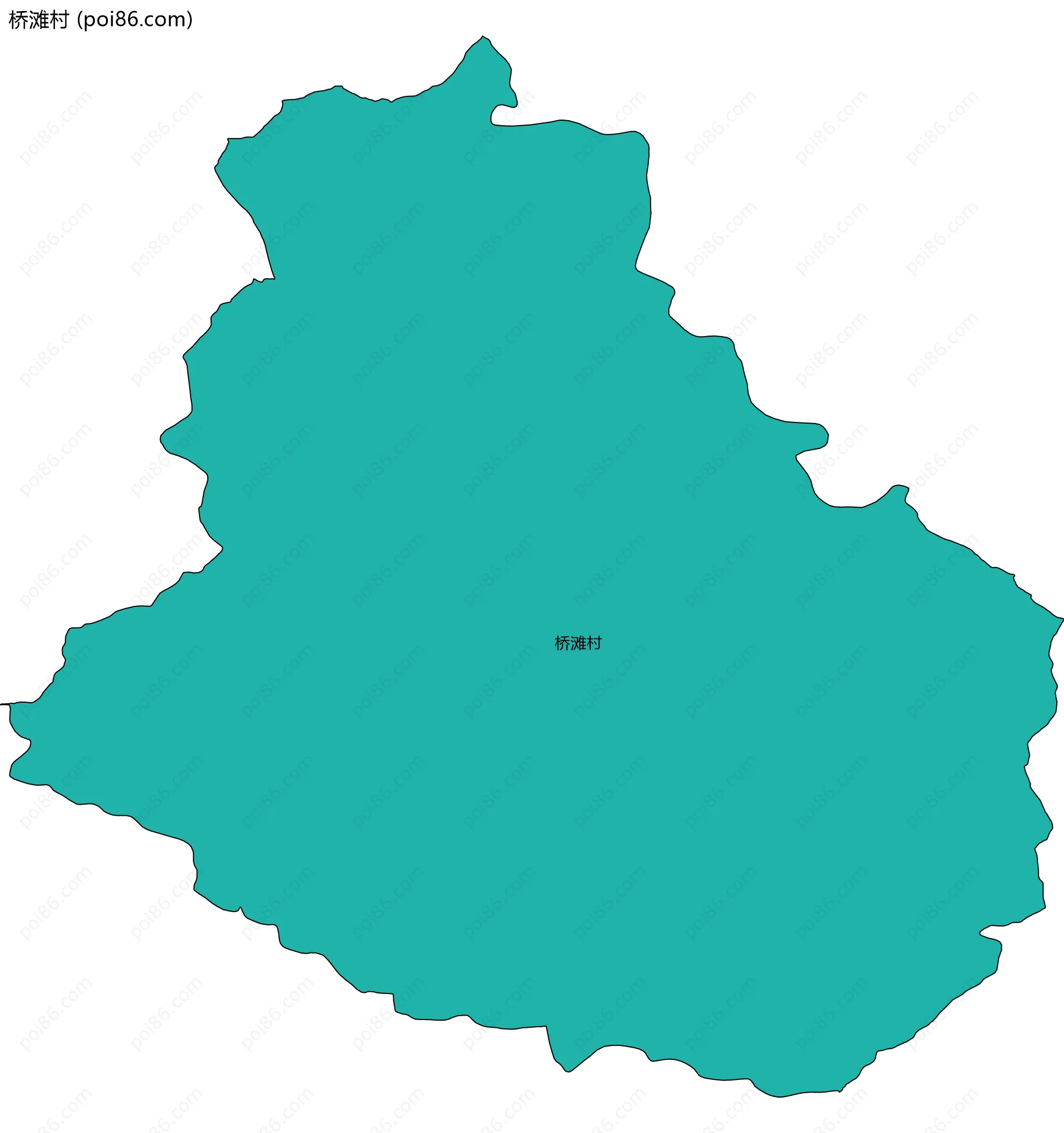 桥滩村边界地图