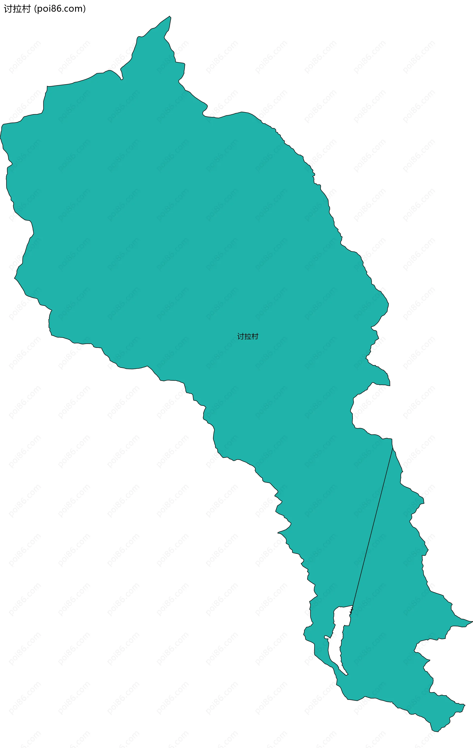 讨拉村边界地图