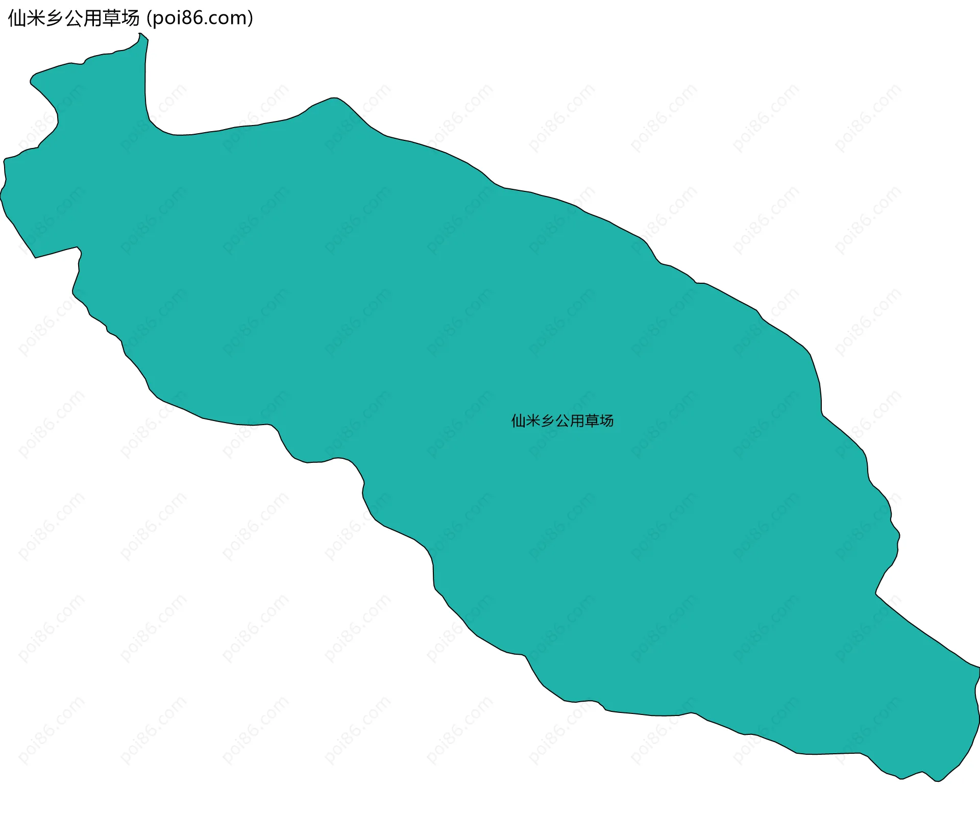 仙米乡公用草场边界地图