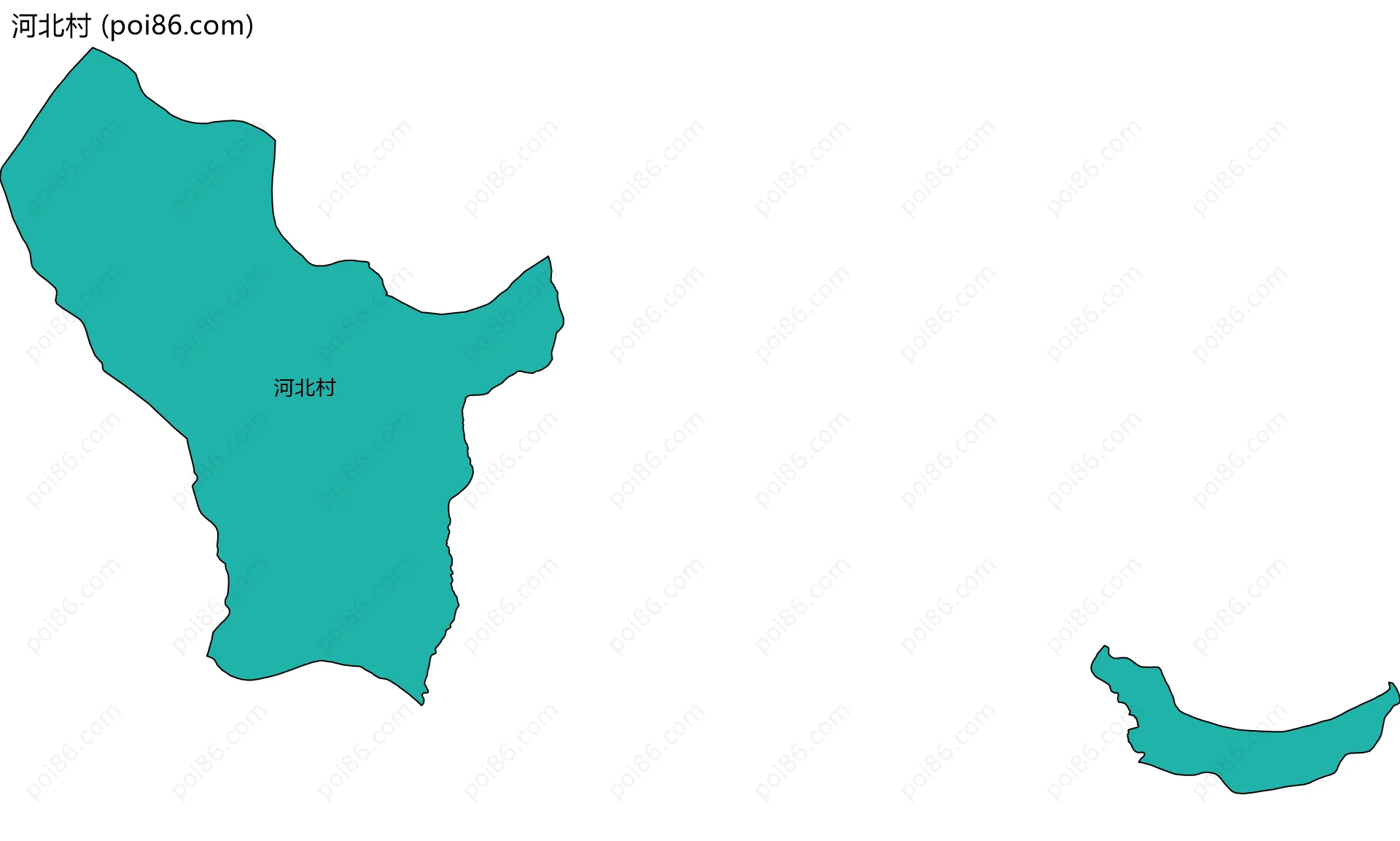 河北村边界地图