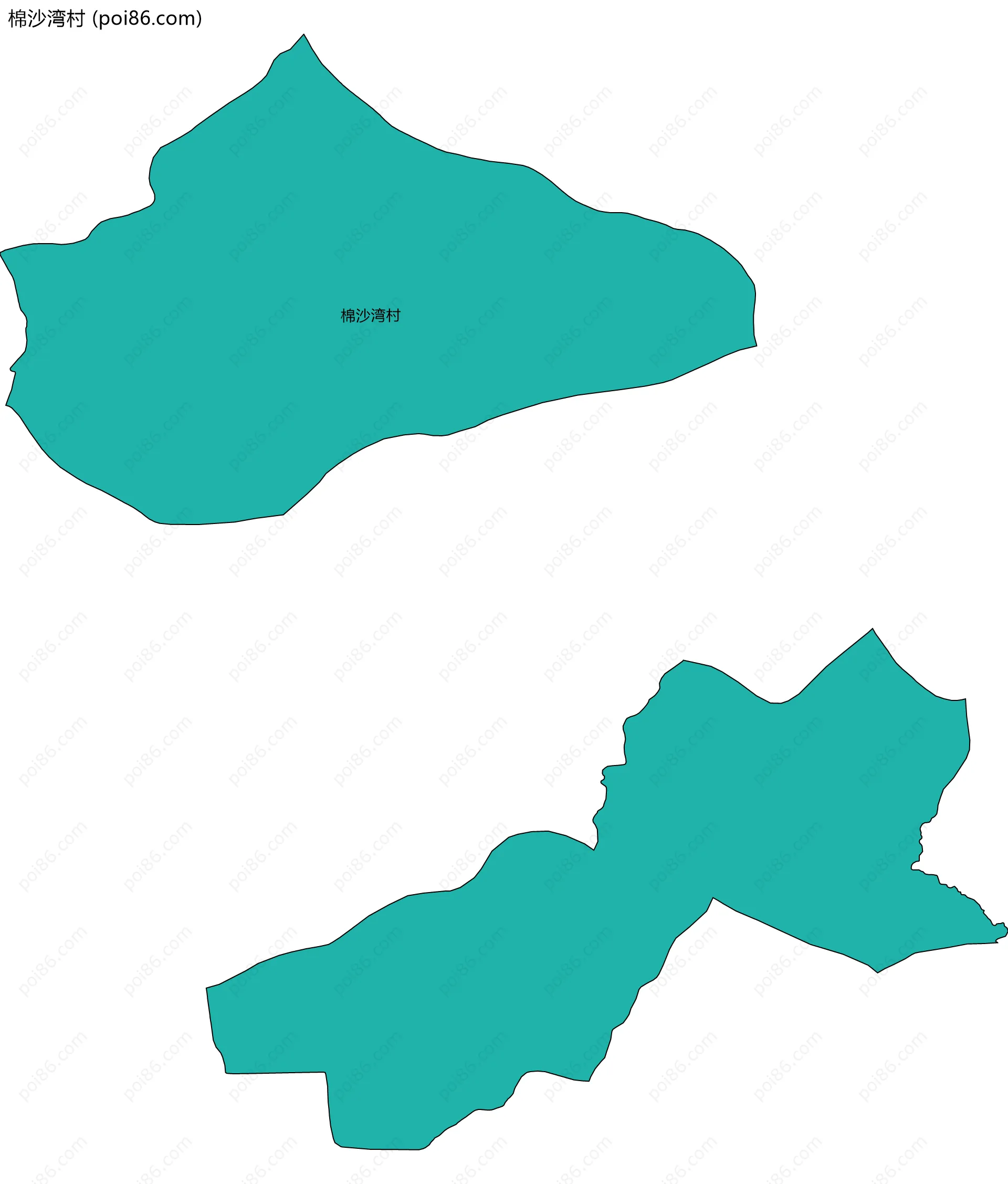 棉沙湾村边界地图