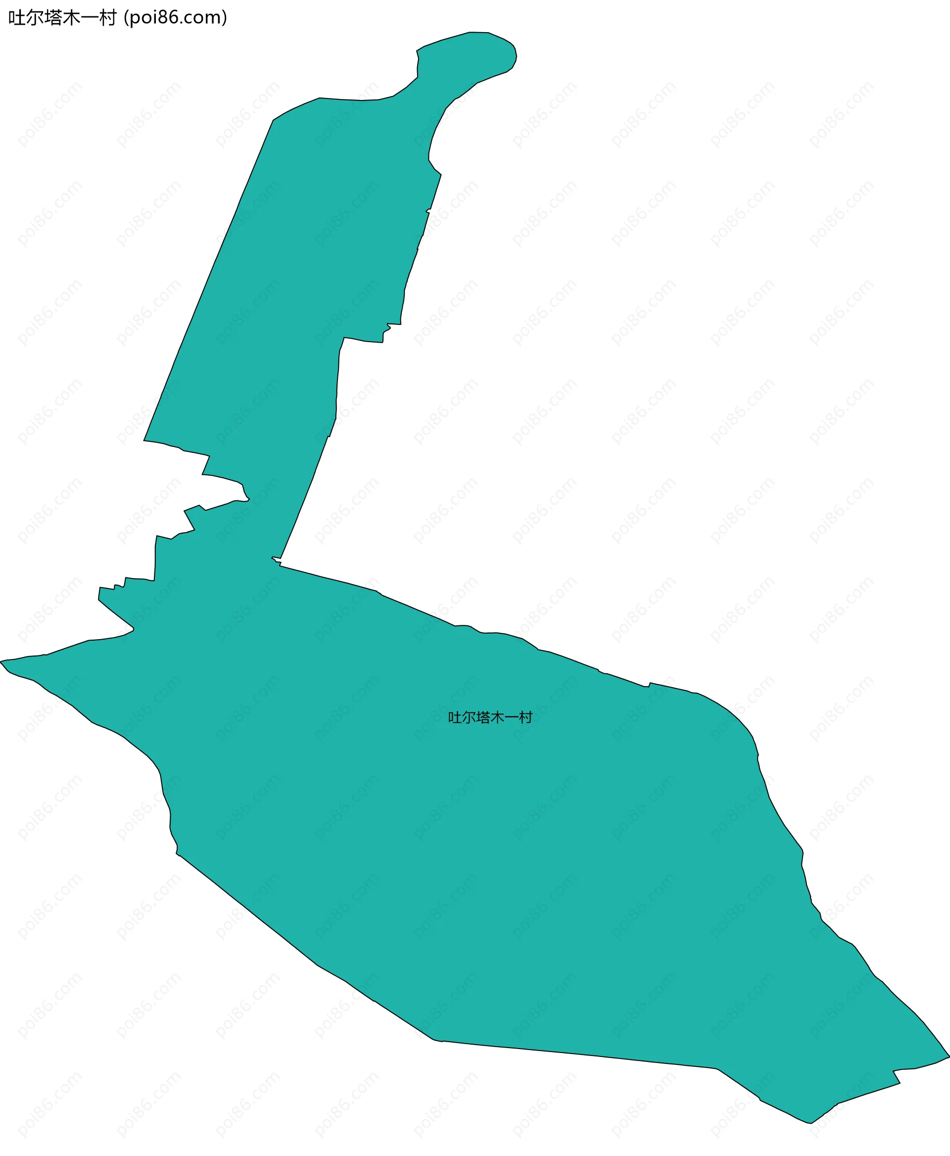 吐尔塔木一村边界地图