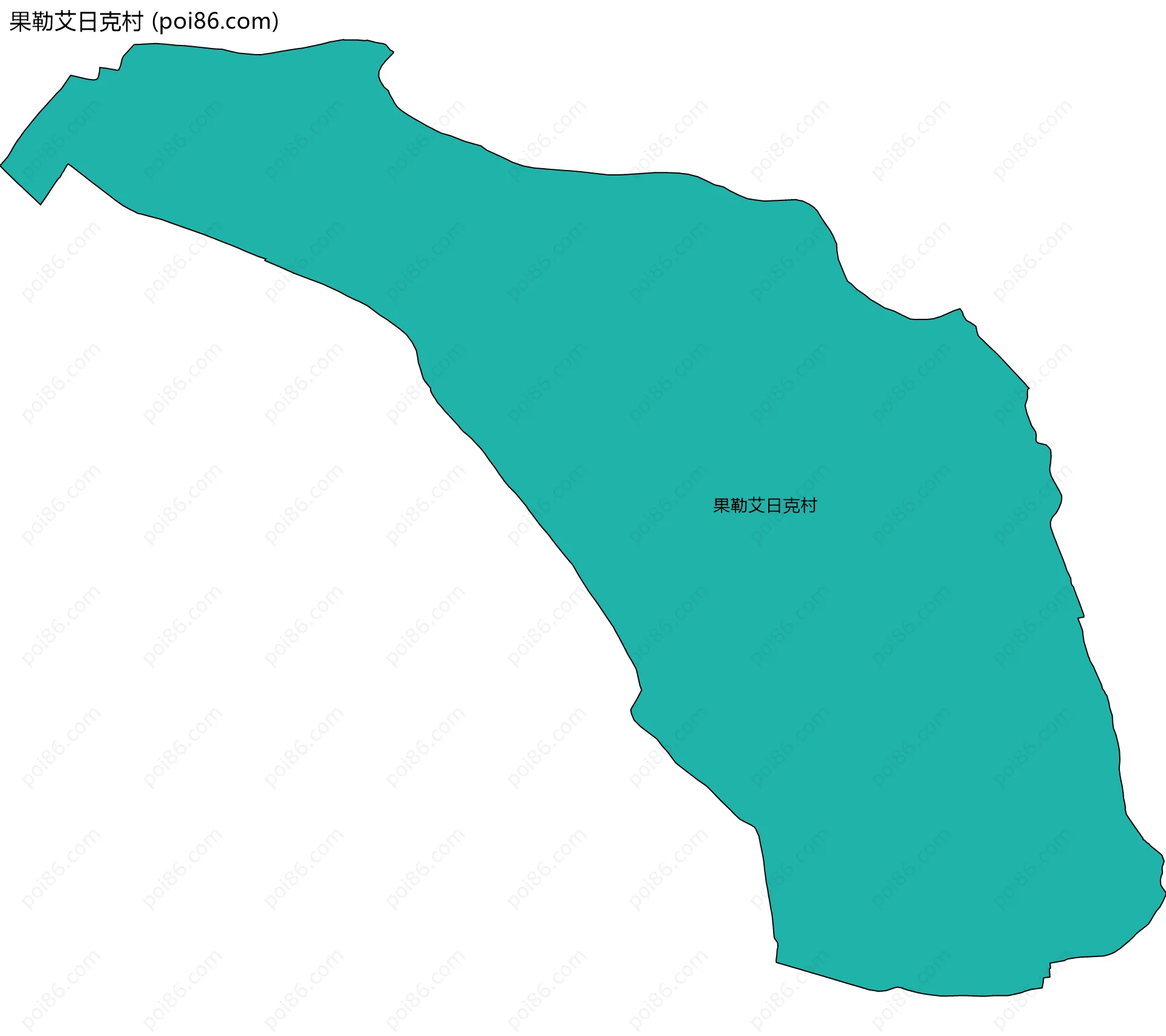 果勒艾日克村边界地图
