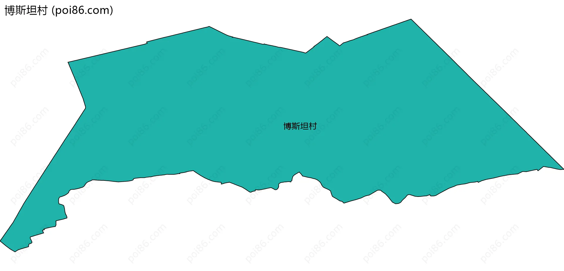 博斯坦村边界地图