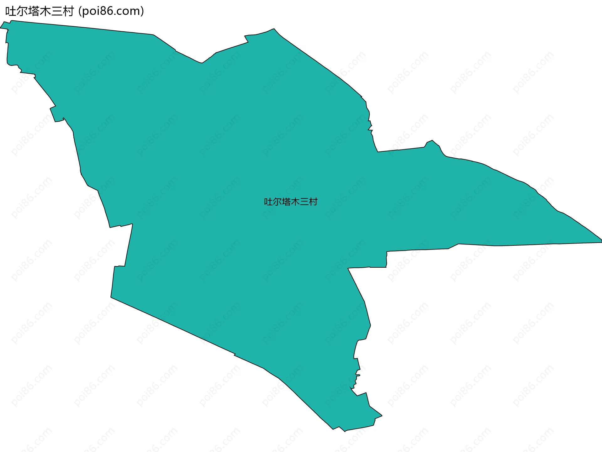吐尔塔木三村边界地图
