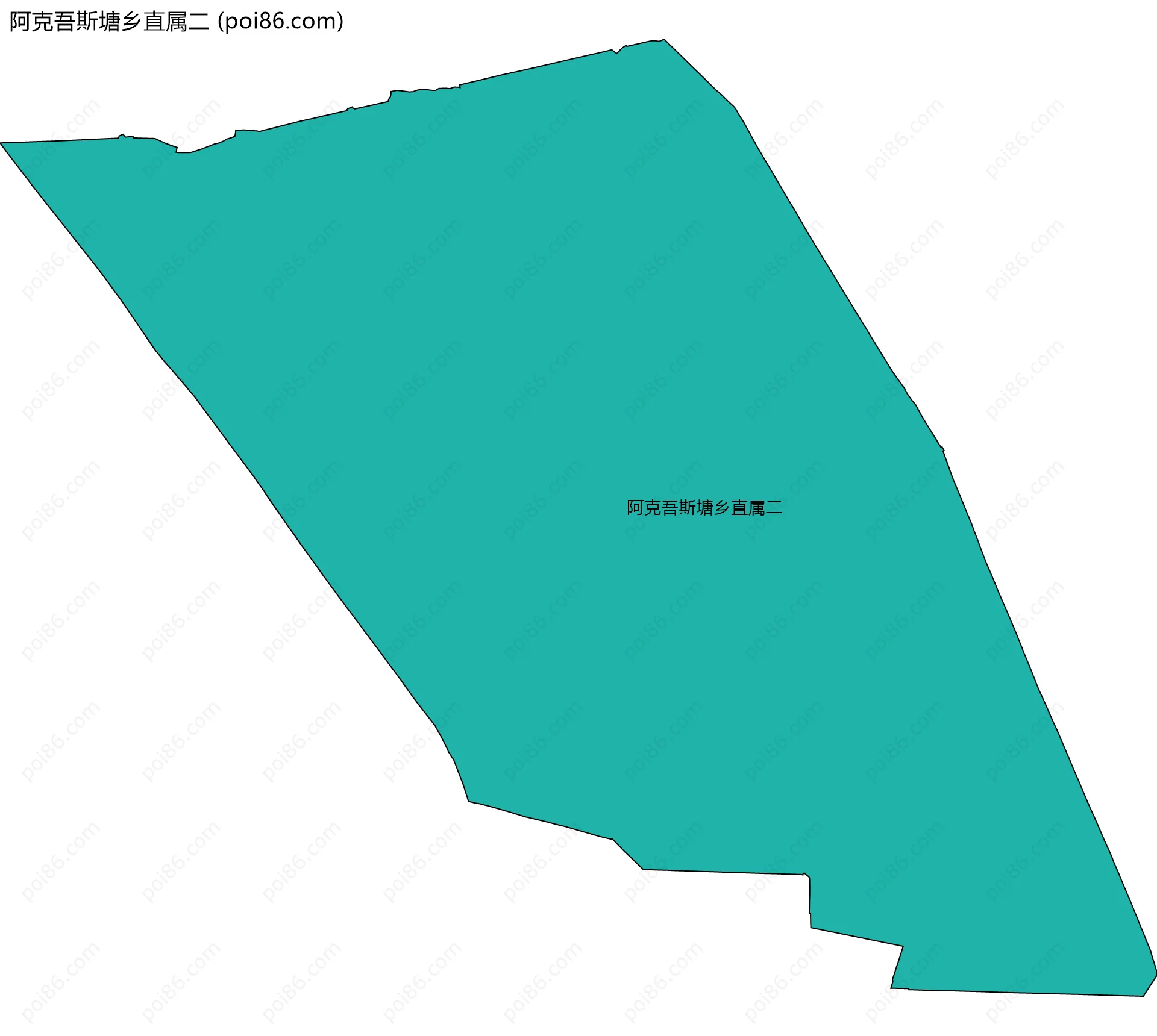 阿克吾斯塘乡直属二边界地图
