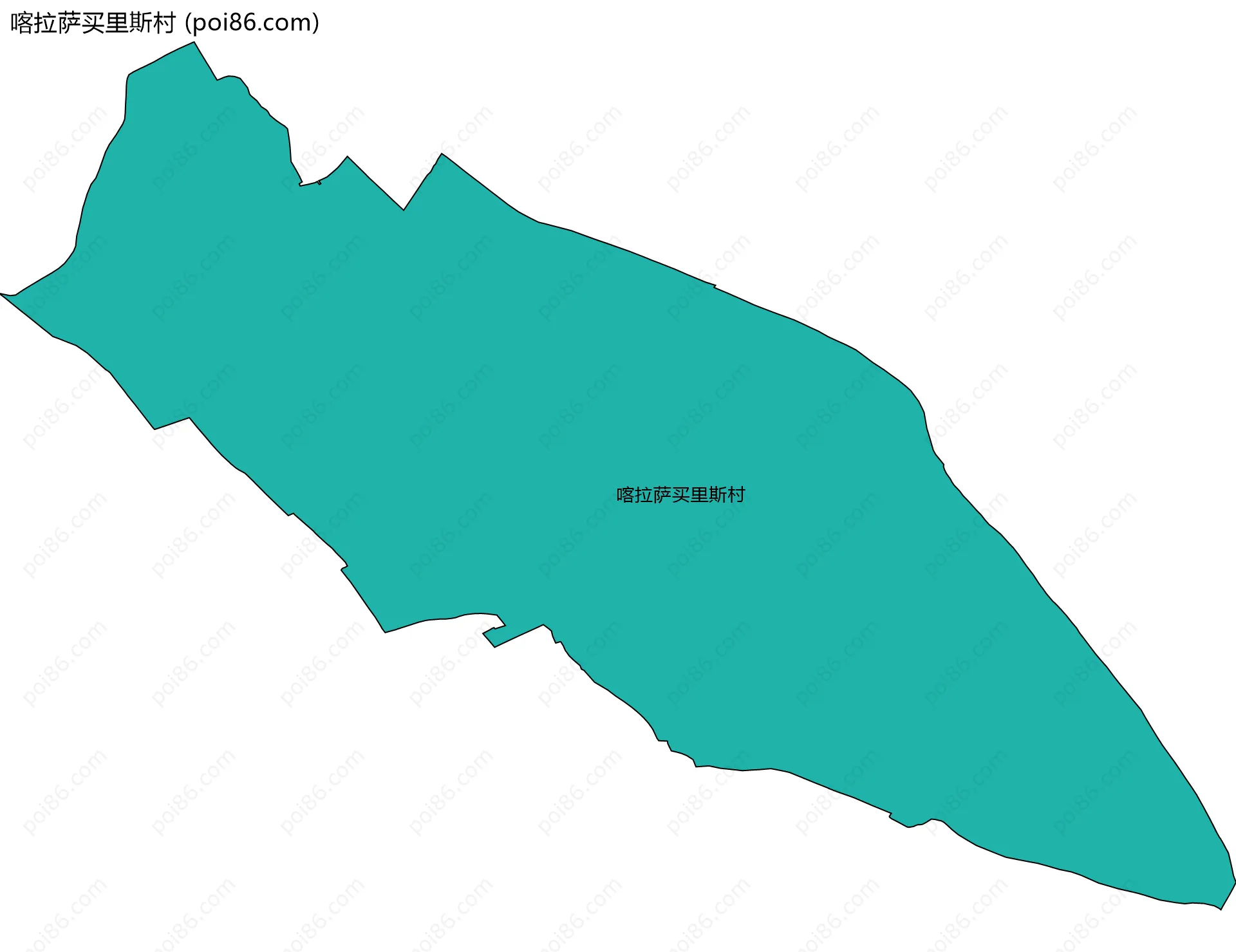 喀拉萨买里斯村边界地图