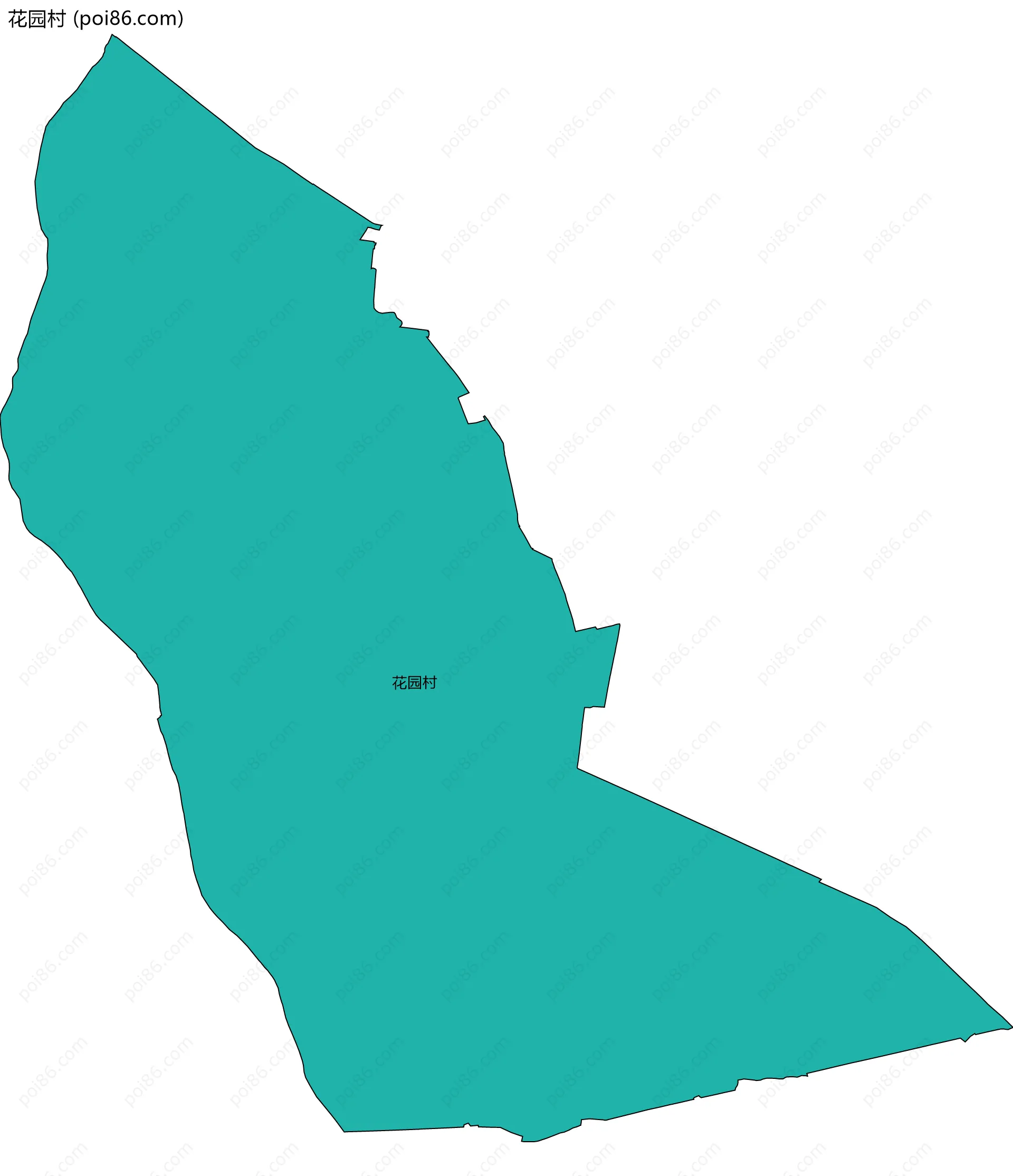 花园村边界地图