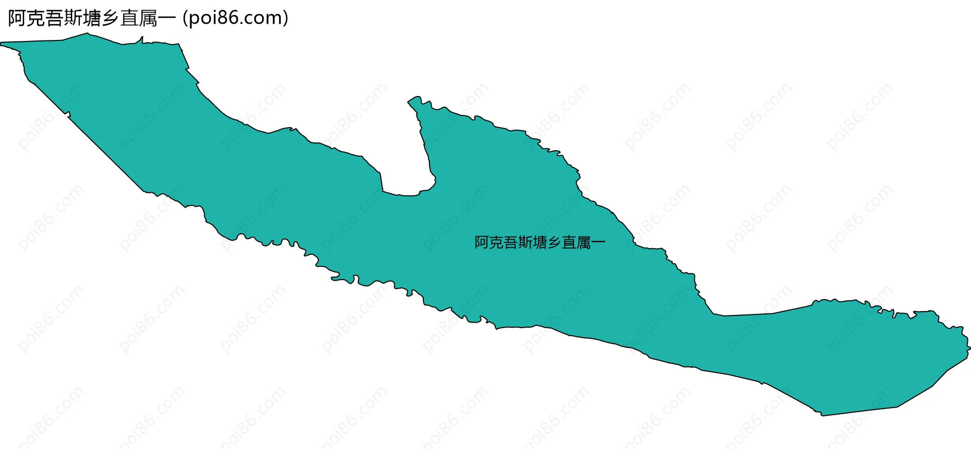 阿克吾斯塘乡直属一边界地图