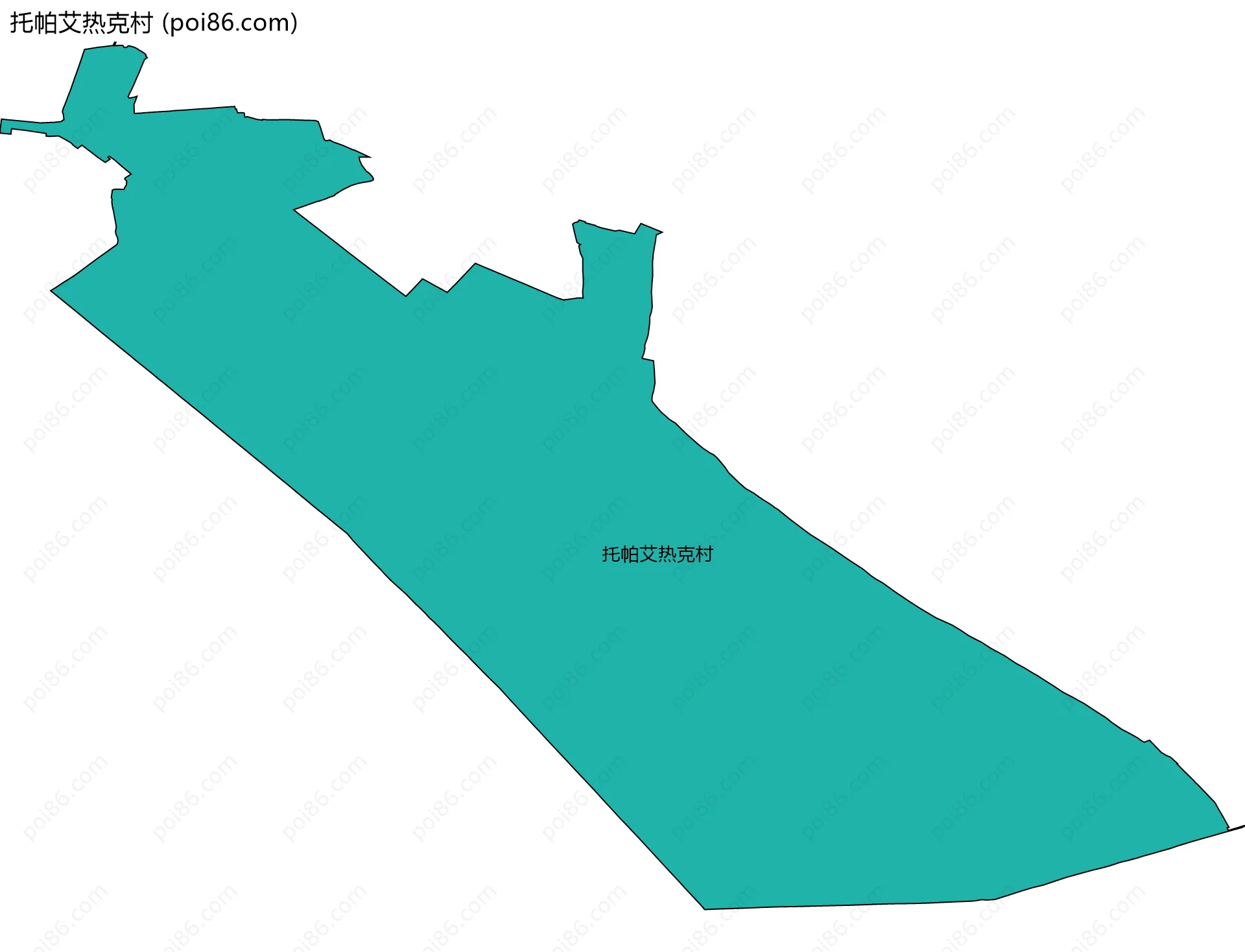 托帕艾热克村边界地图