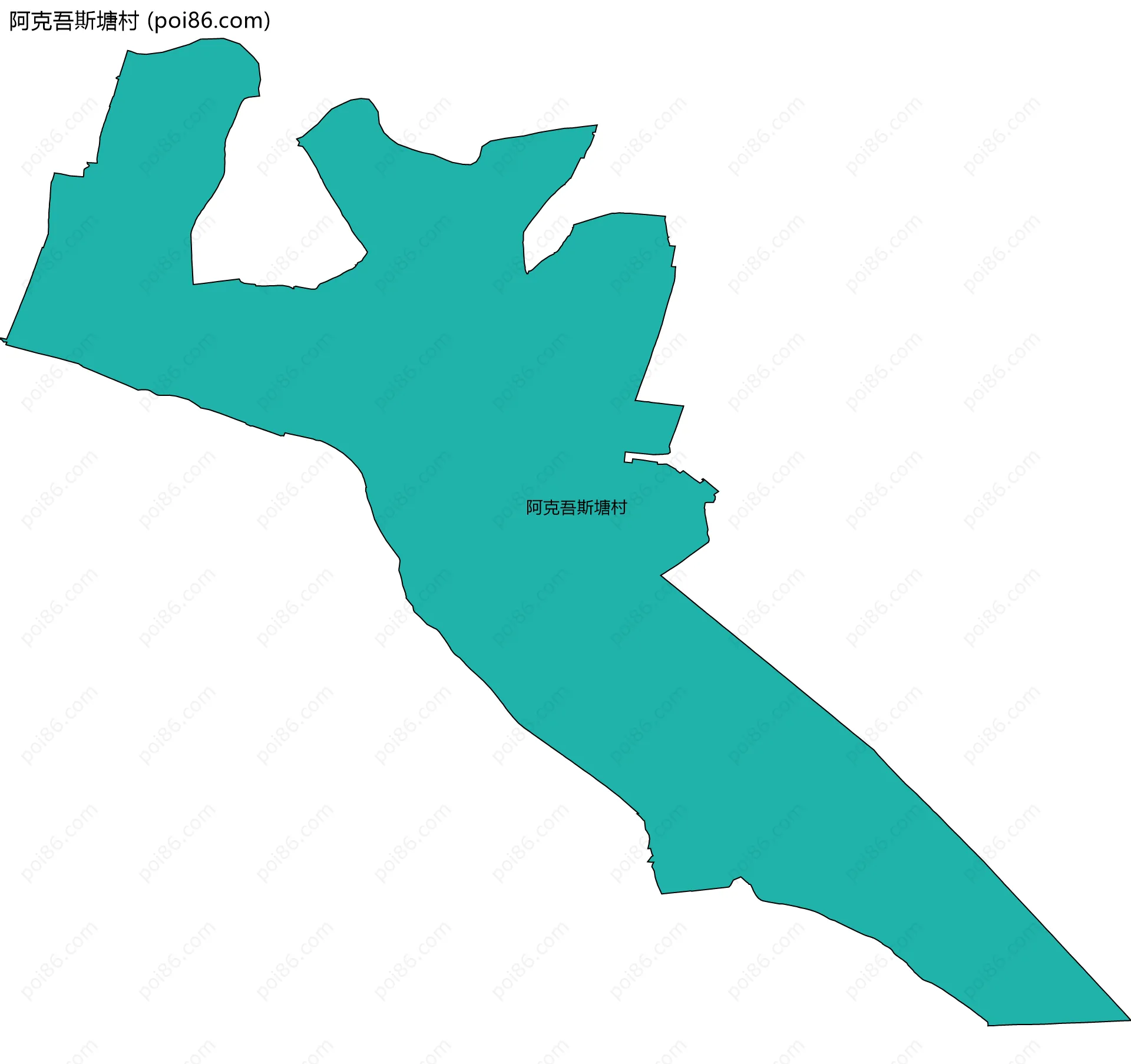 阿克吾斯塘村边界地图