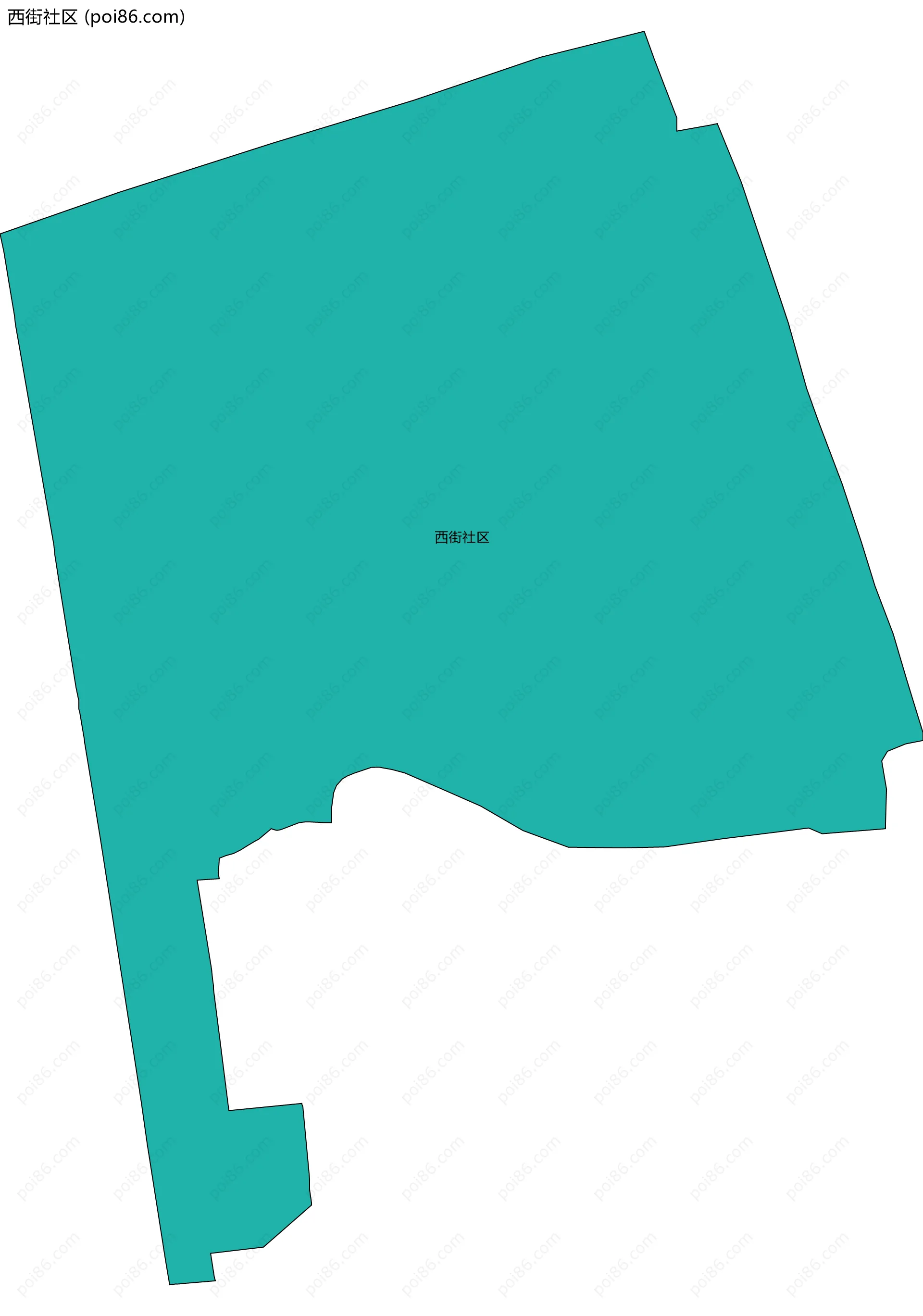 西街社区边界地图