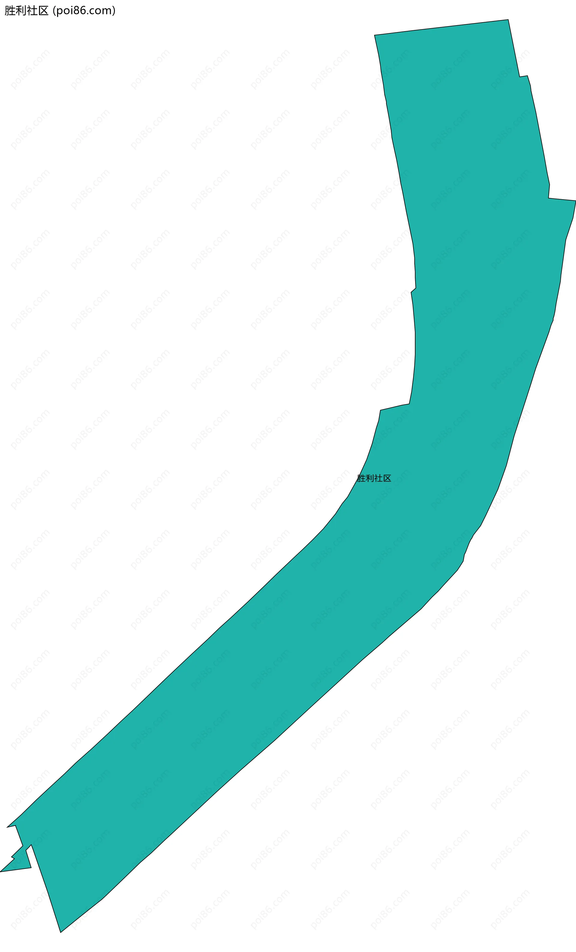 胜利社区边界地图