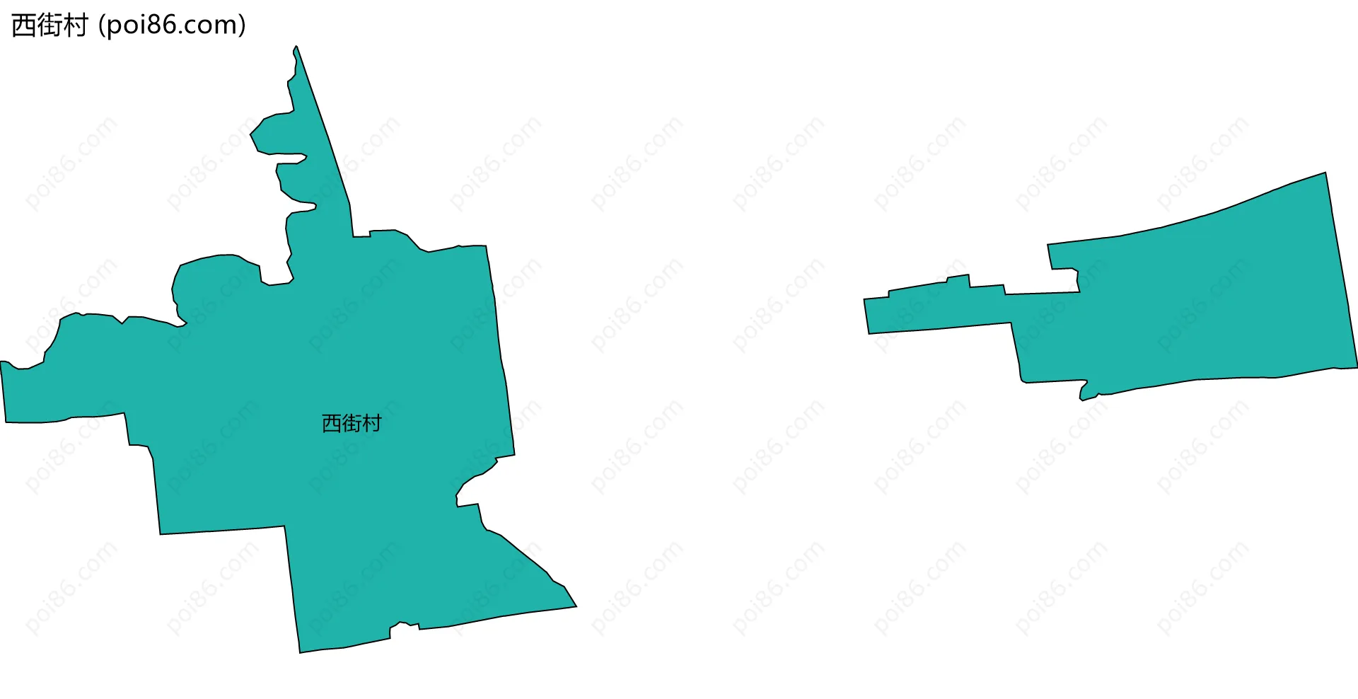 西街村边界地图