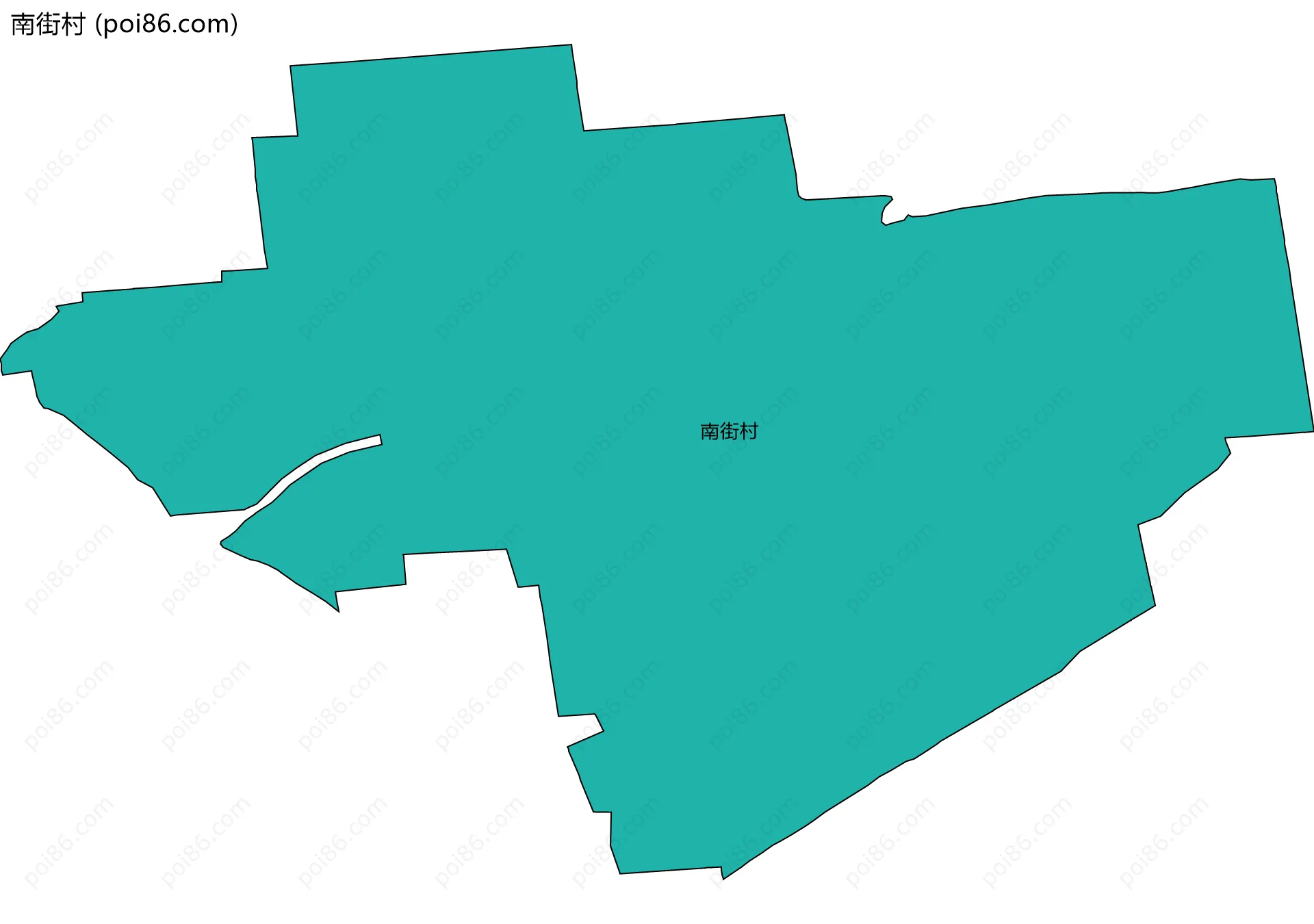 南街村边界地图