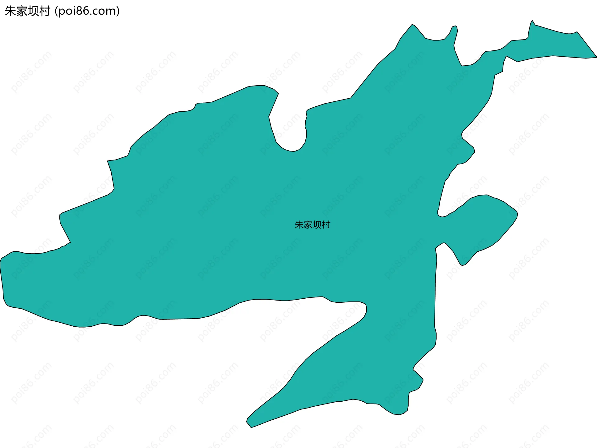 朱家坝村边界地图