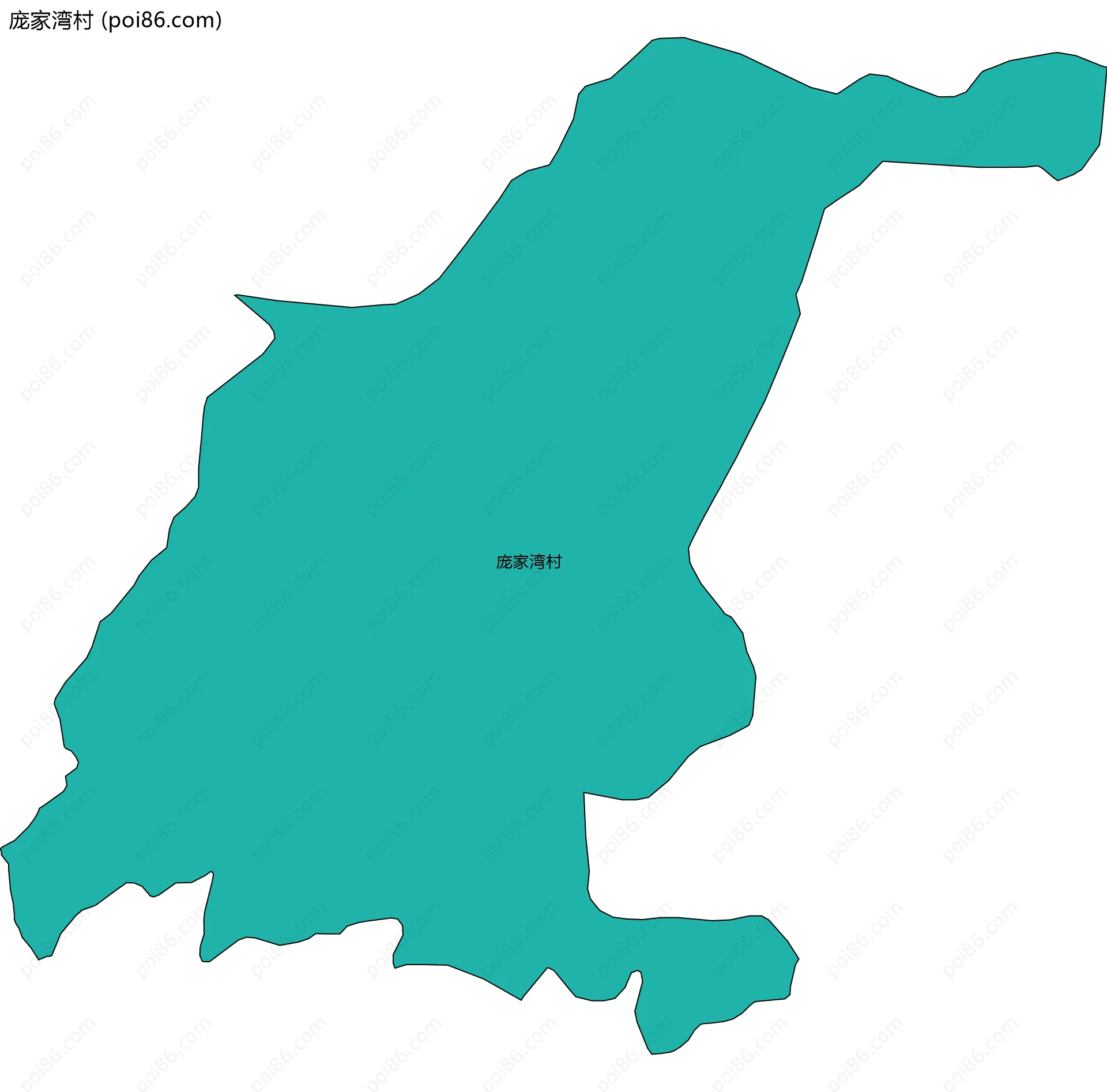 庞家湾村边界地图