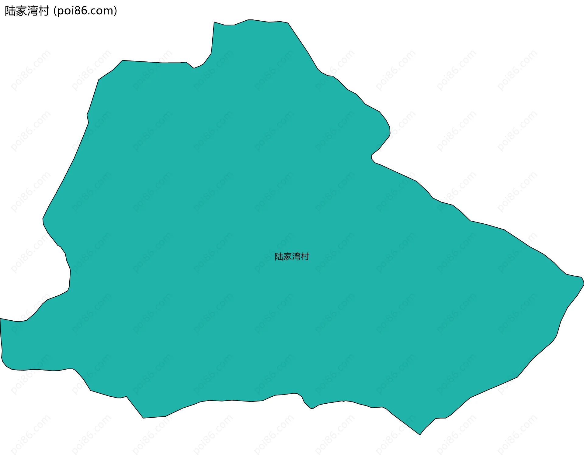 陆家湾村边界地图