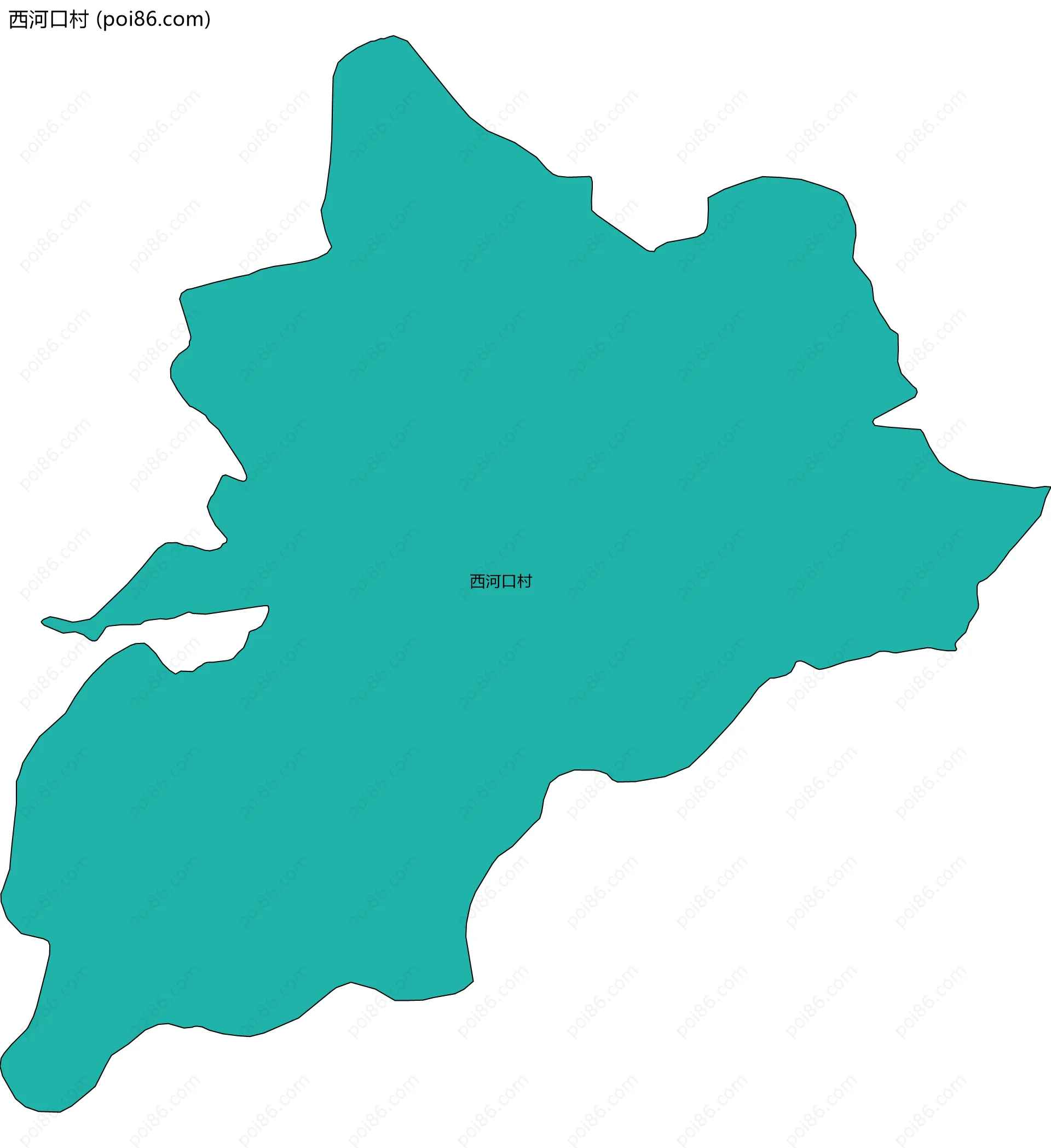 西河口村边界地图