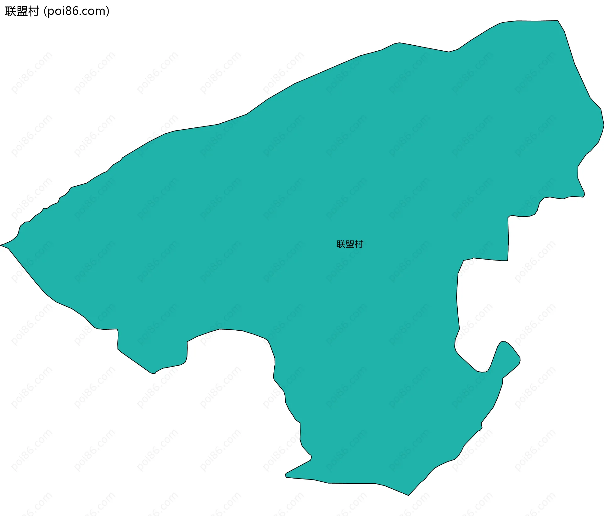 联盟村边界地图