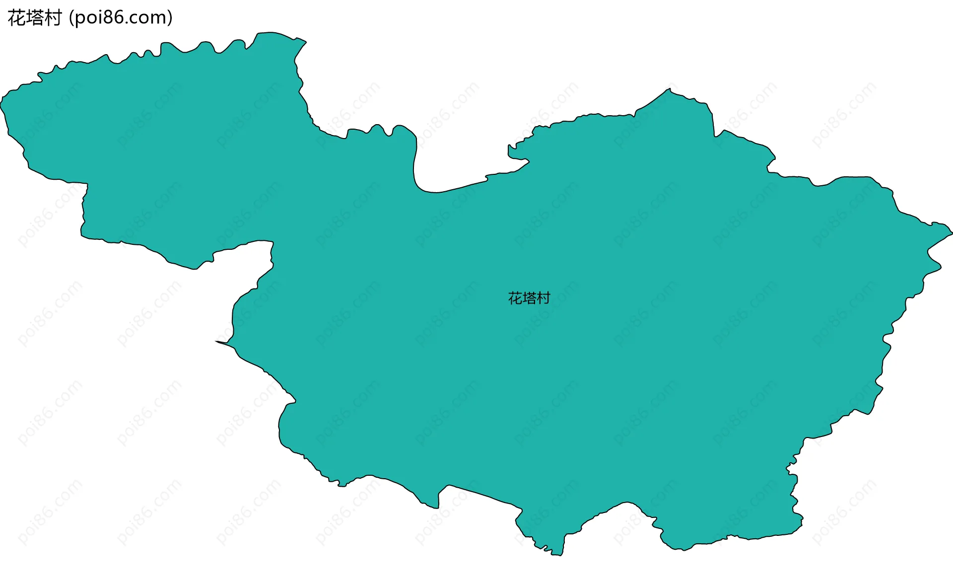 花塔村边界地图