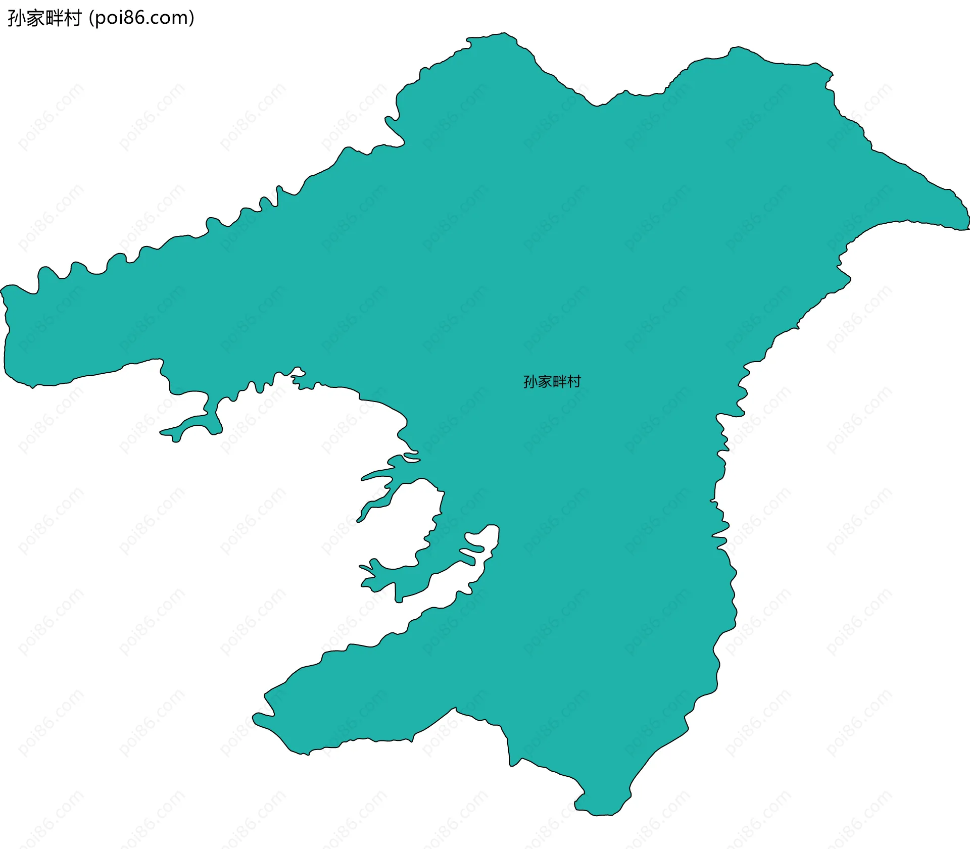 孙家畔村边界地图