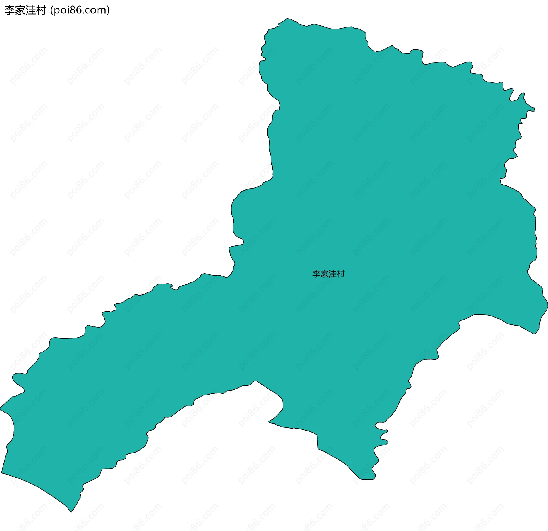 李家洼村边界地图