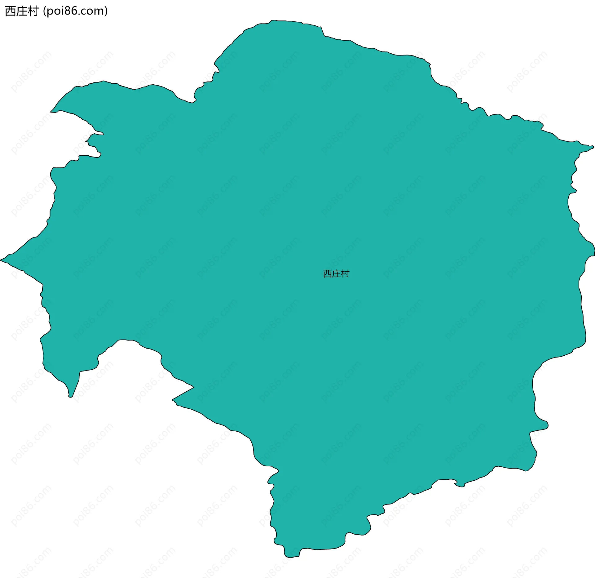 西庄村边界地图