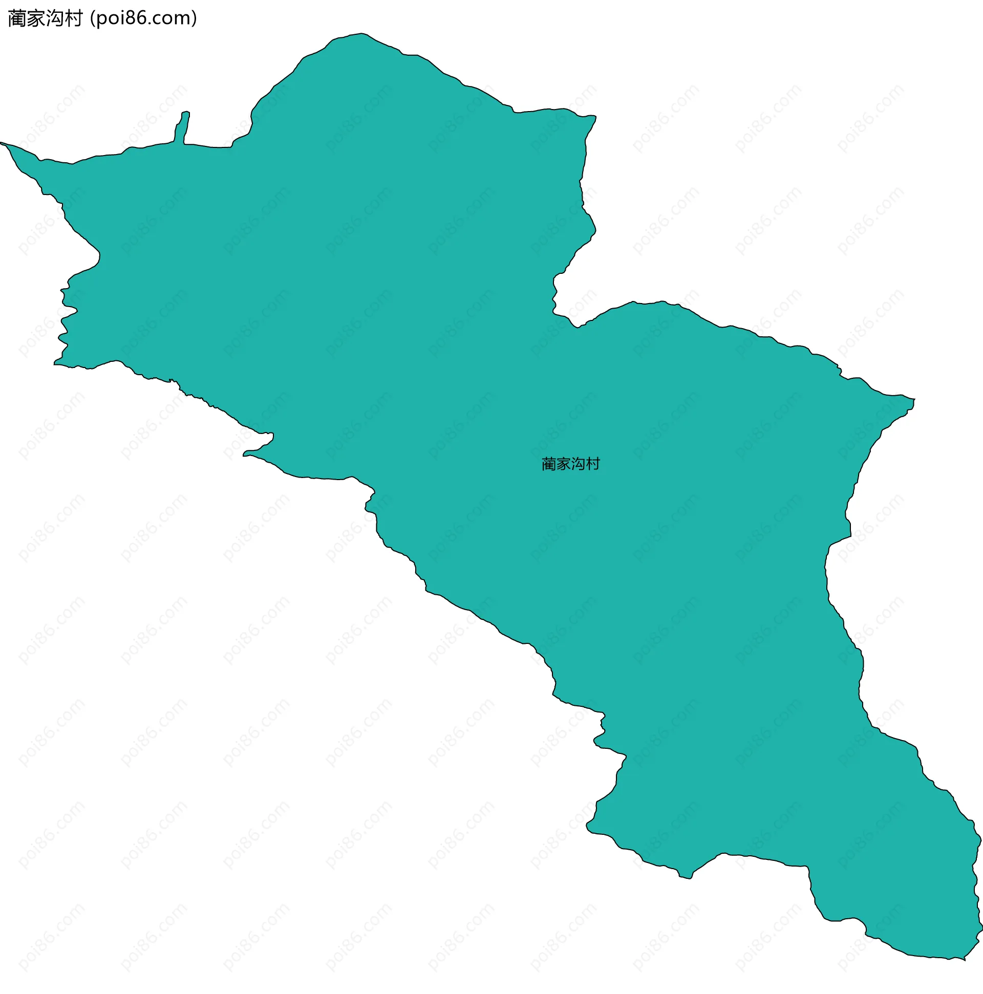 蔺家沟村边界地图