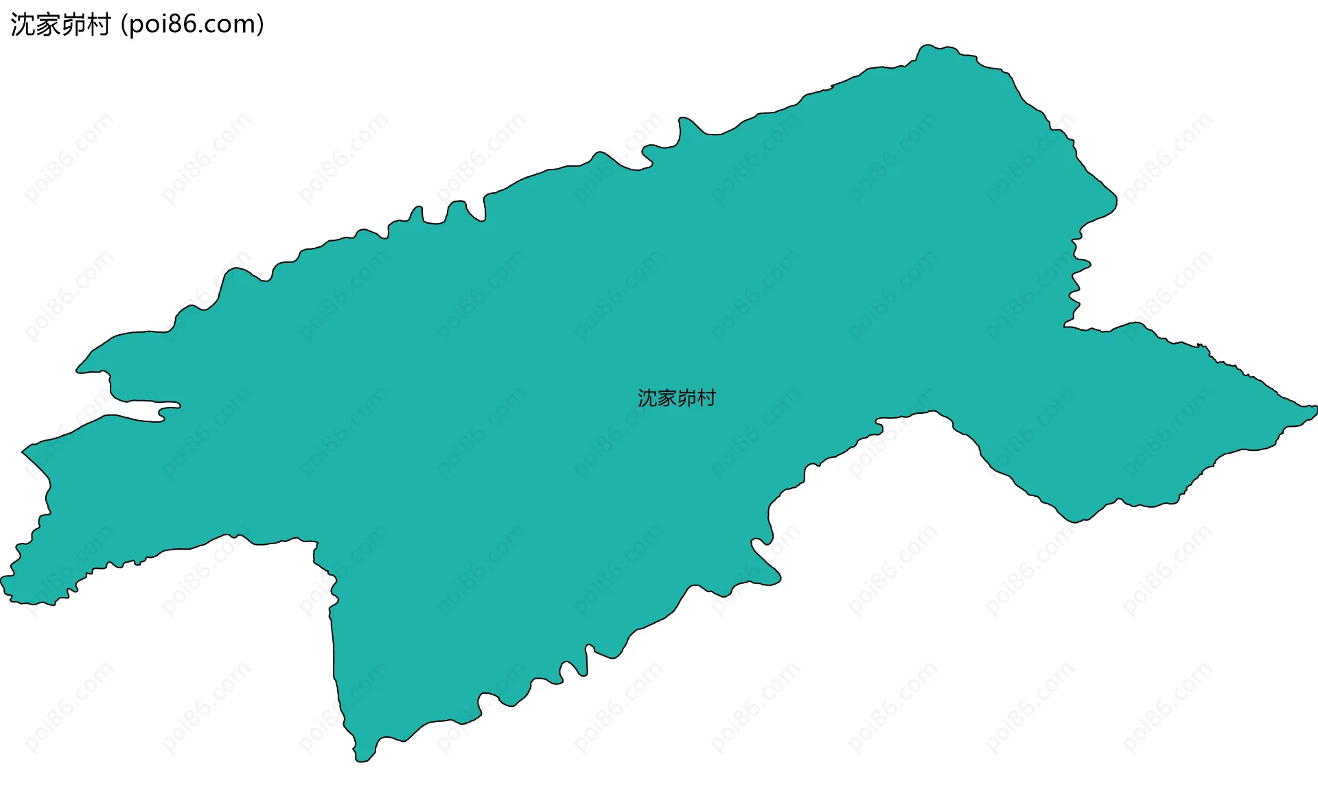 沈家峁村边界地图