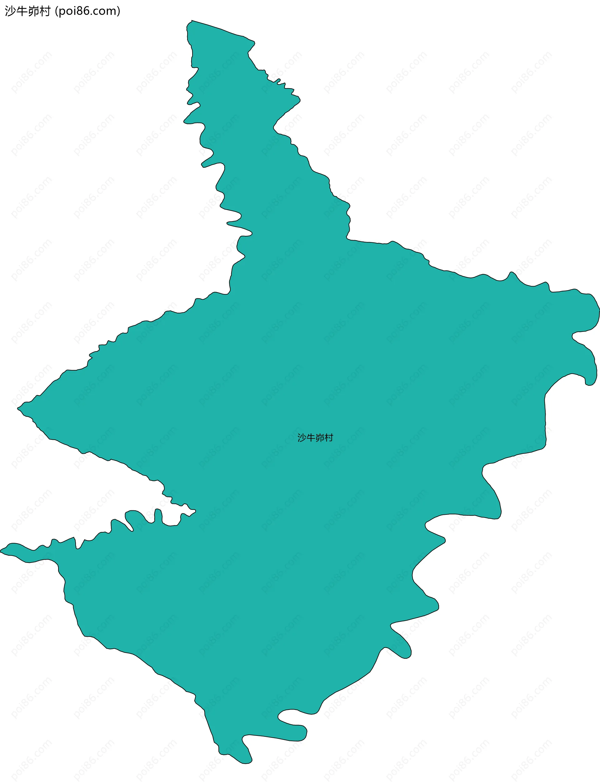 沙牛峁村边界地图